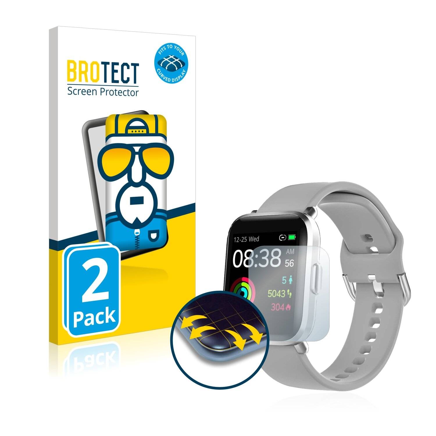 2x BROTECT Flex Full-Cover Displayschutzfolie für Kungix