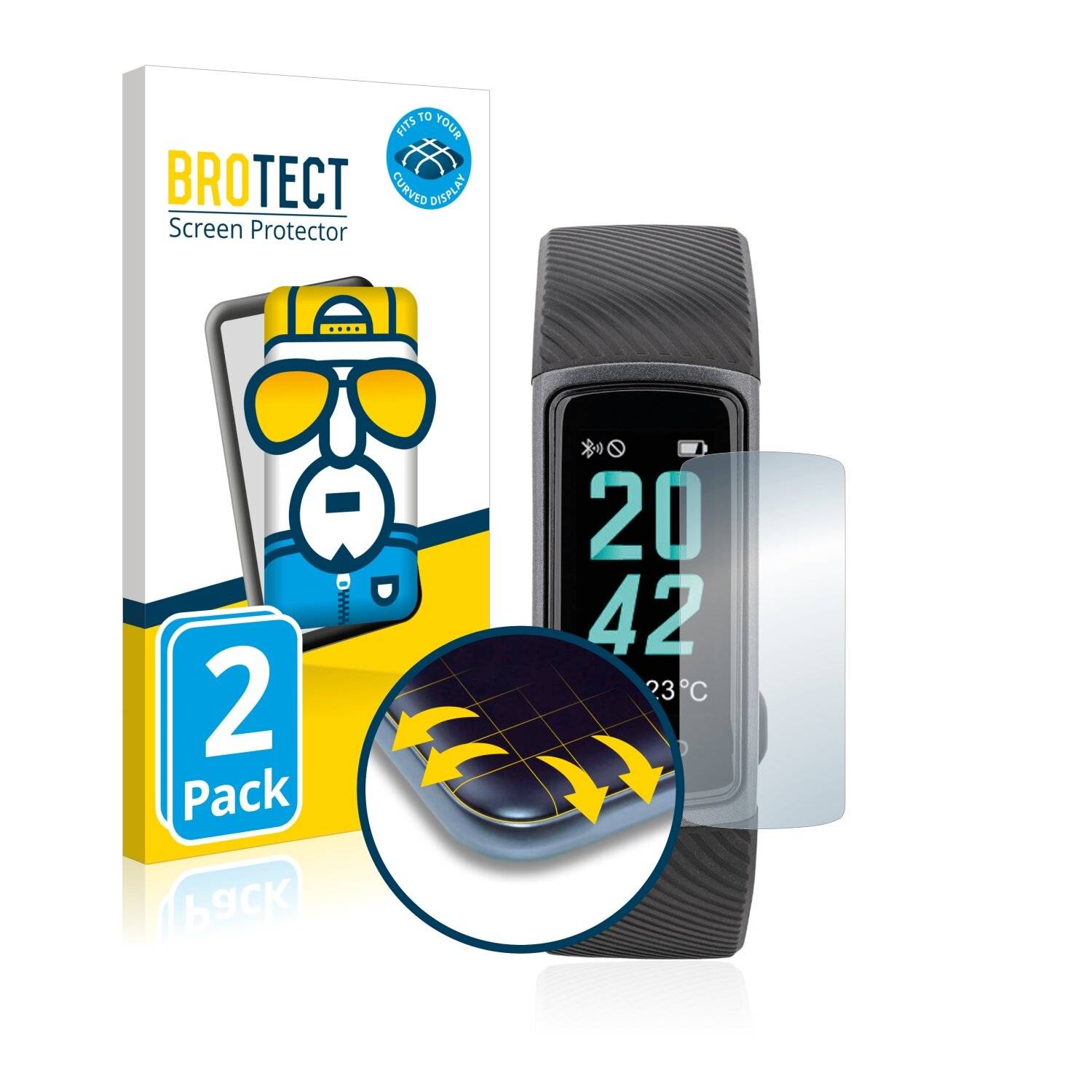 2x BROTECT Flex Full-Cover Displayschutzfolie für Medion Life