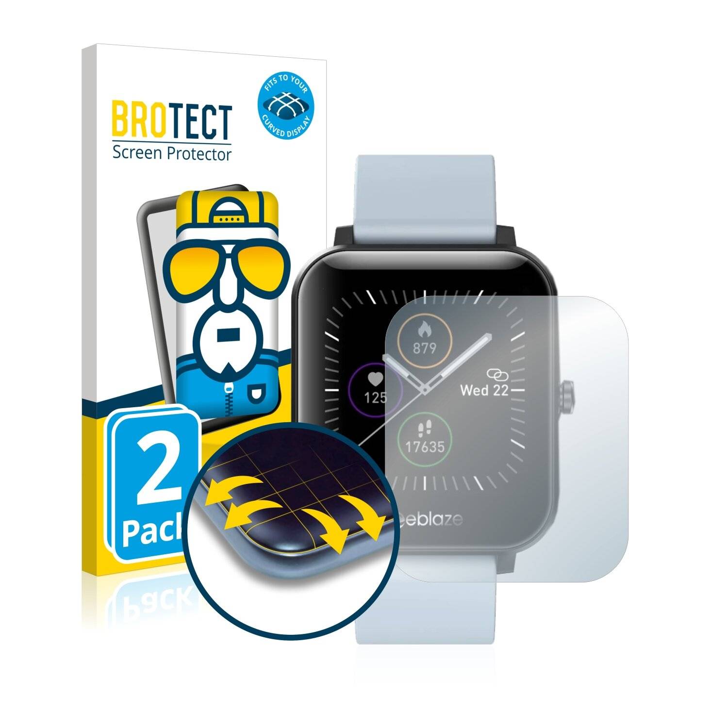 2x BROTECT Flex Full-Cover Displayschutzfolie für Zeblaze