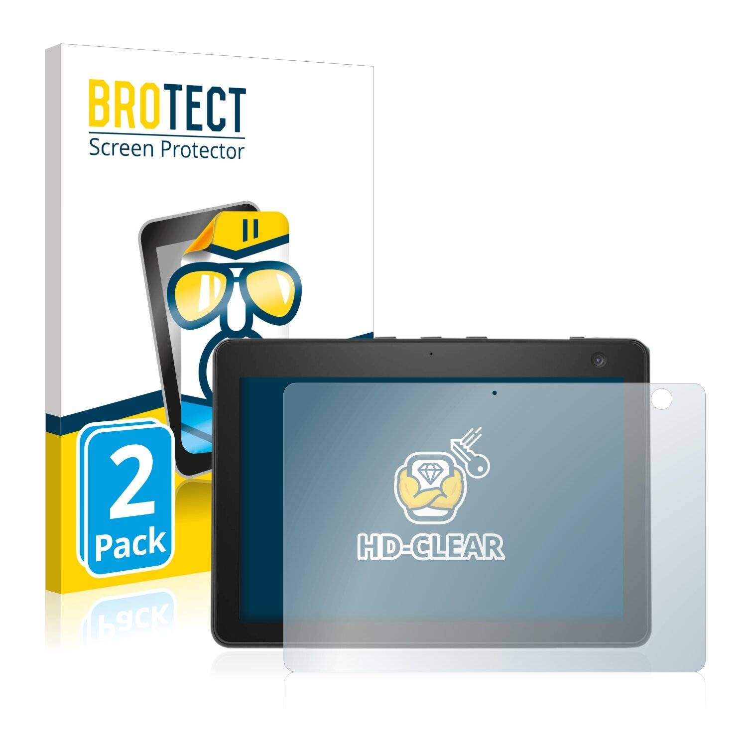 2x BROTECT HD-Clear Displayschutzfolie für Amazon Echo Show 10 (3.