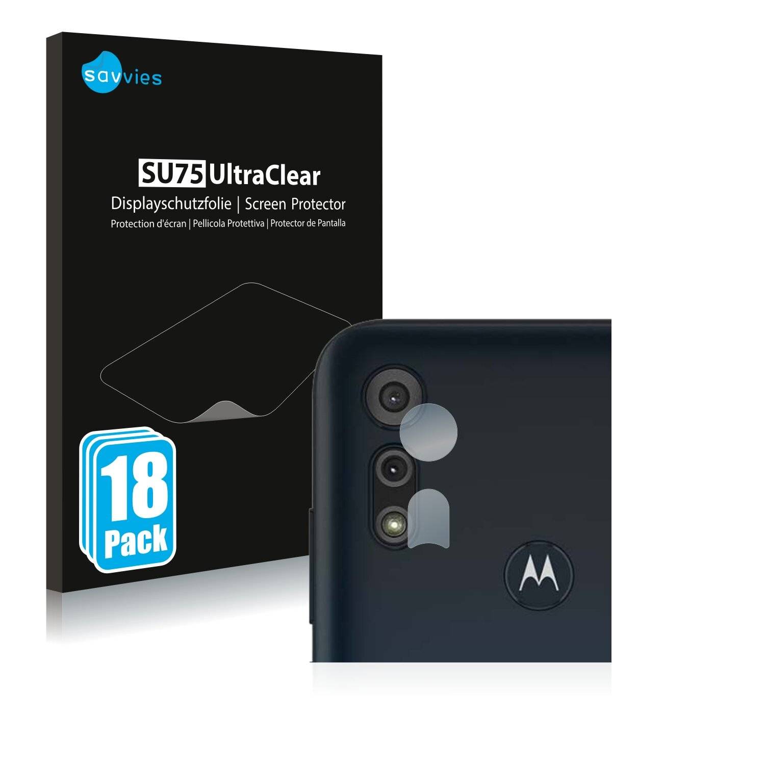 18x Savvies SU75 Displayschutzfolie für Motorola Moto E6s (NUR