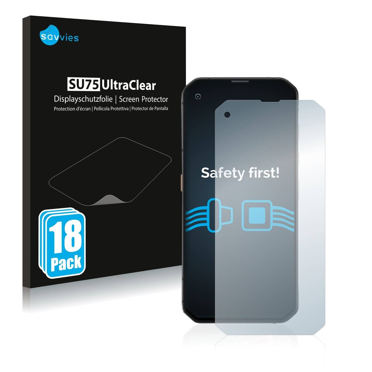 18x Savvies SU75 Displayschutzfolie für Blackview BL6000 Pro