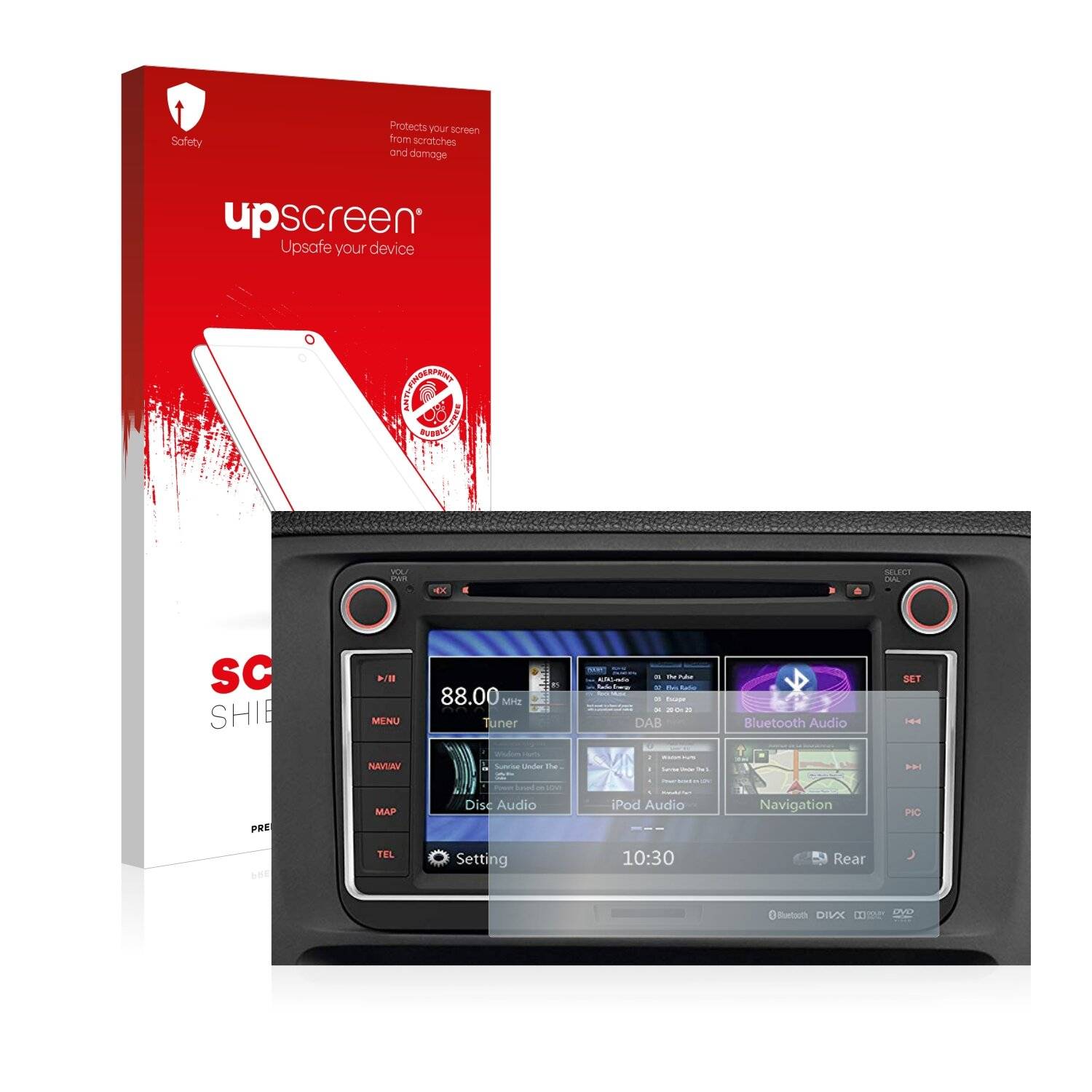 upscreen Scratch Shield Clear Premium Displayschutzfolie für Volkswagen Polo 6R RMT