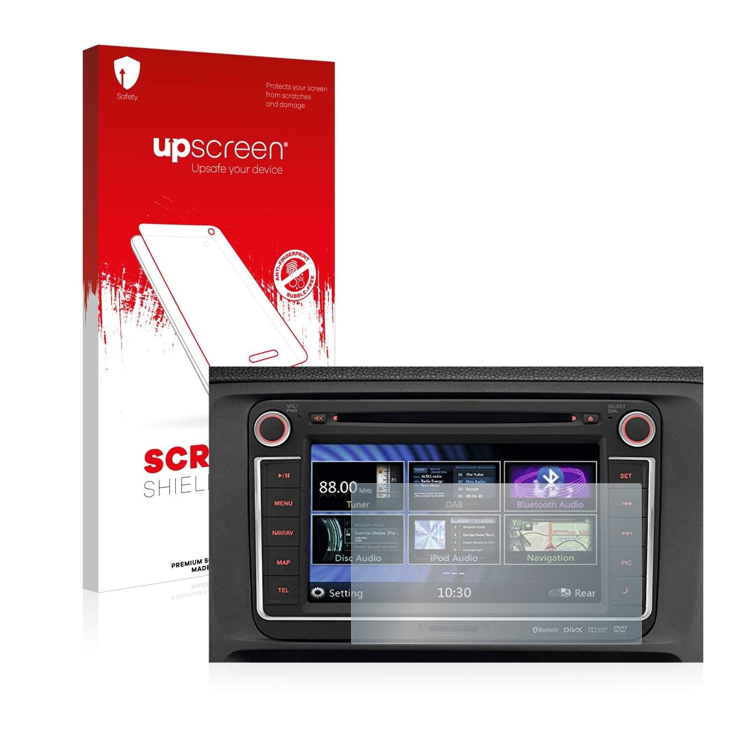 upscreen Scratch Shield Clear Premium Displayschutzfolie für Volkswagen Caddy 2004 RMT