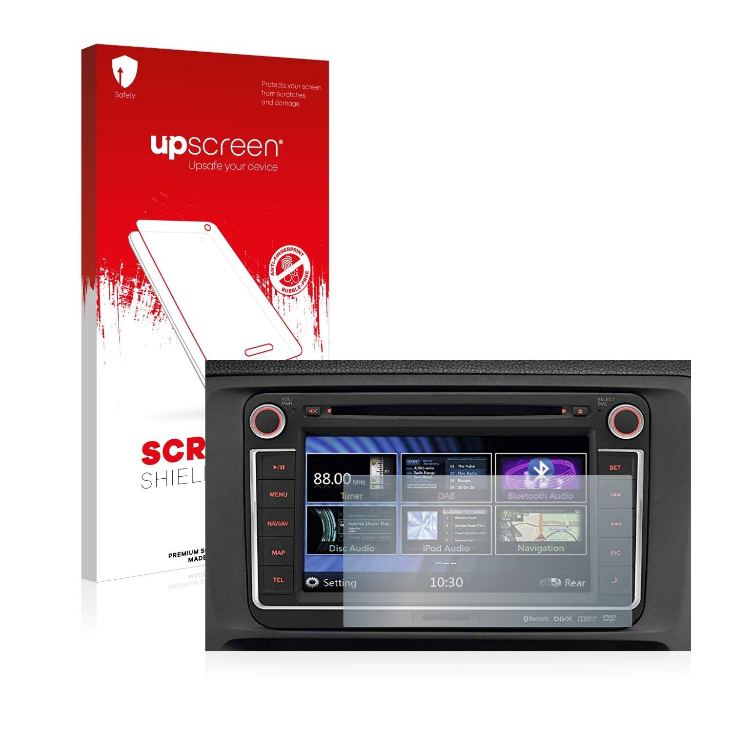 upscreen Scratch Shield Clear Premium Displayschutzfolie für Volkswagen Golf Plus 2003-2007
