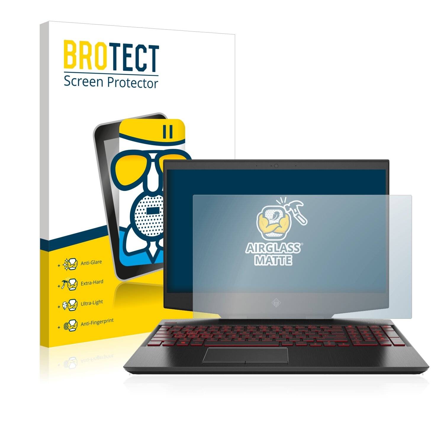 BROTECT AirGlass Matte Schutzglas Folie für HP Omen