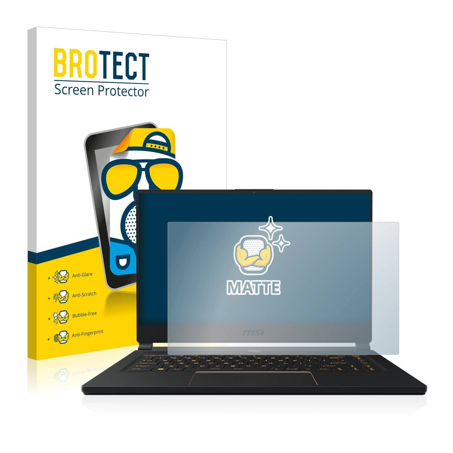 BROTECT Matte Displayschutzfolie für MSI GS66 Stealth 10 SE - Entspiegelt,