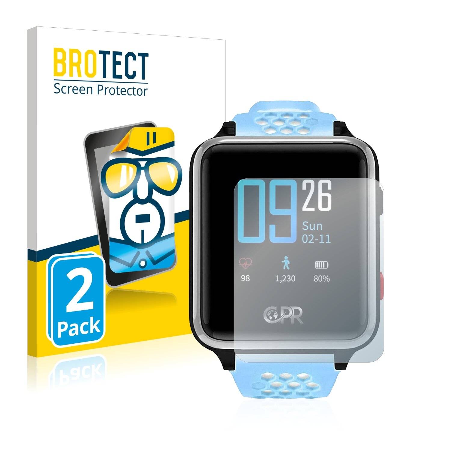 2x BROTECT HD-Clear Displayschutzfolie für CPR Guardian