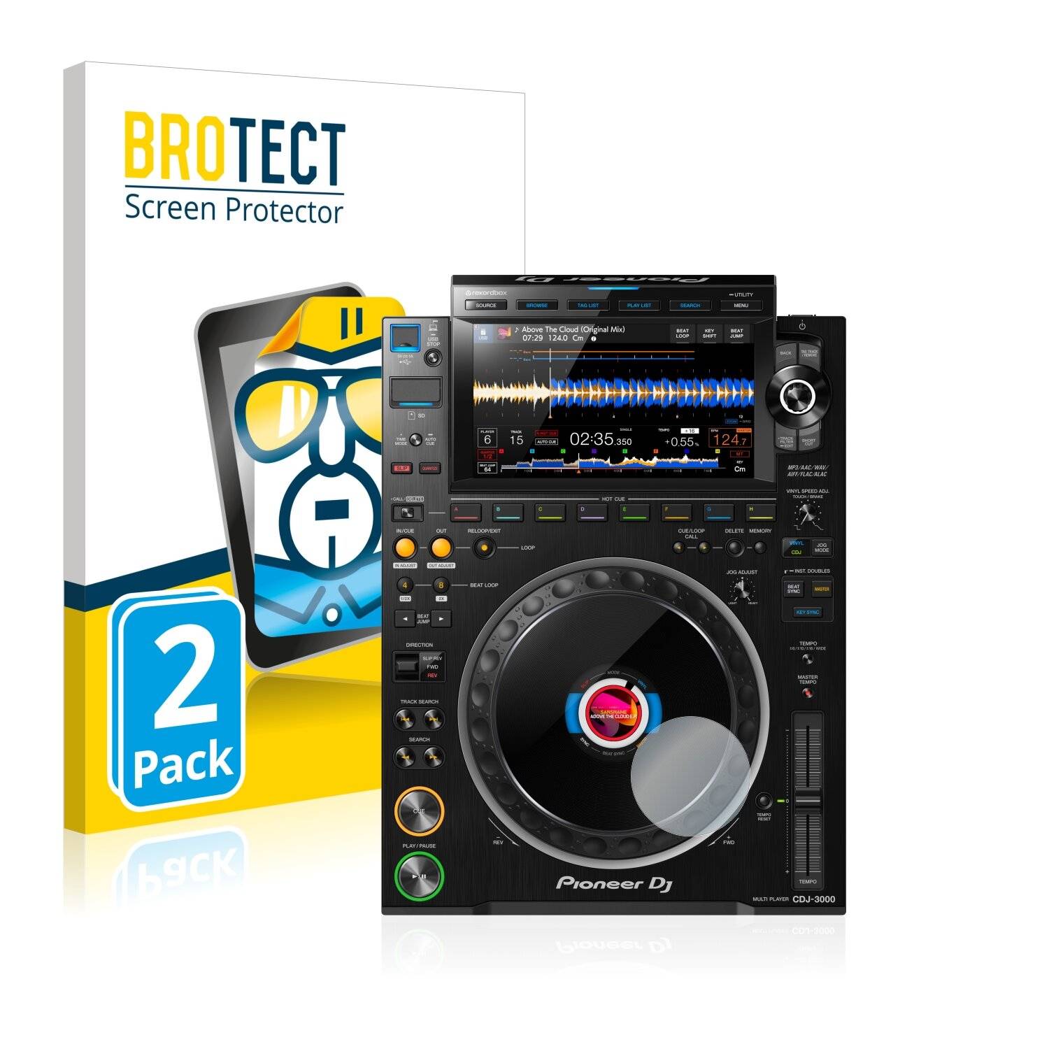 2x BROTECT HD-Clear Displayschutzfolie für Pioneer CDJ 3000