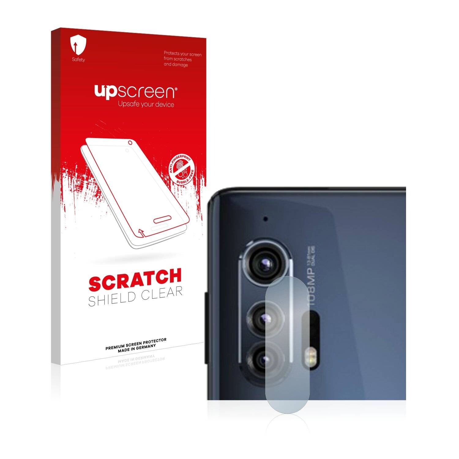 upscreen Scratch Shield Clear Premium Displayschutzfolie für Motorola Edge Plus (NUR