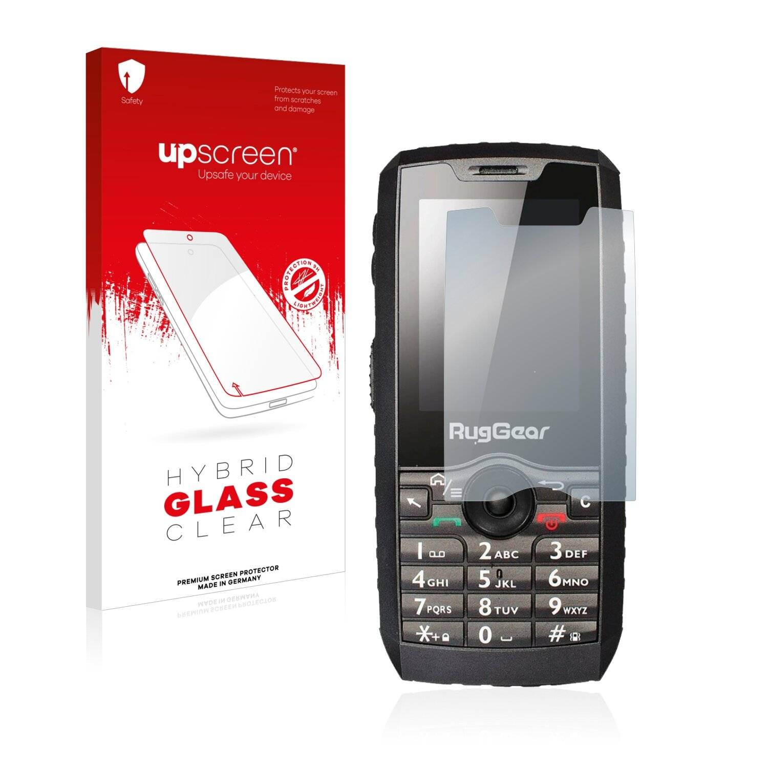 upscreen Hybrid Glass Clear Premium Schutzglas Folie für Ruggear