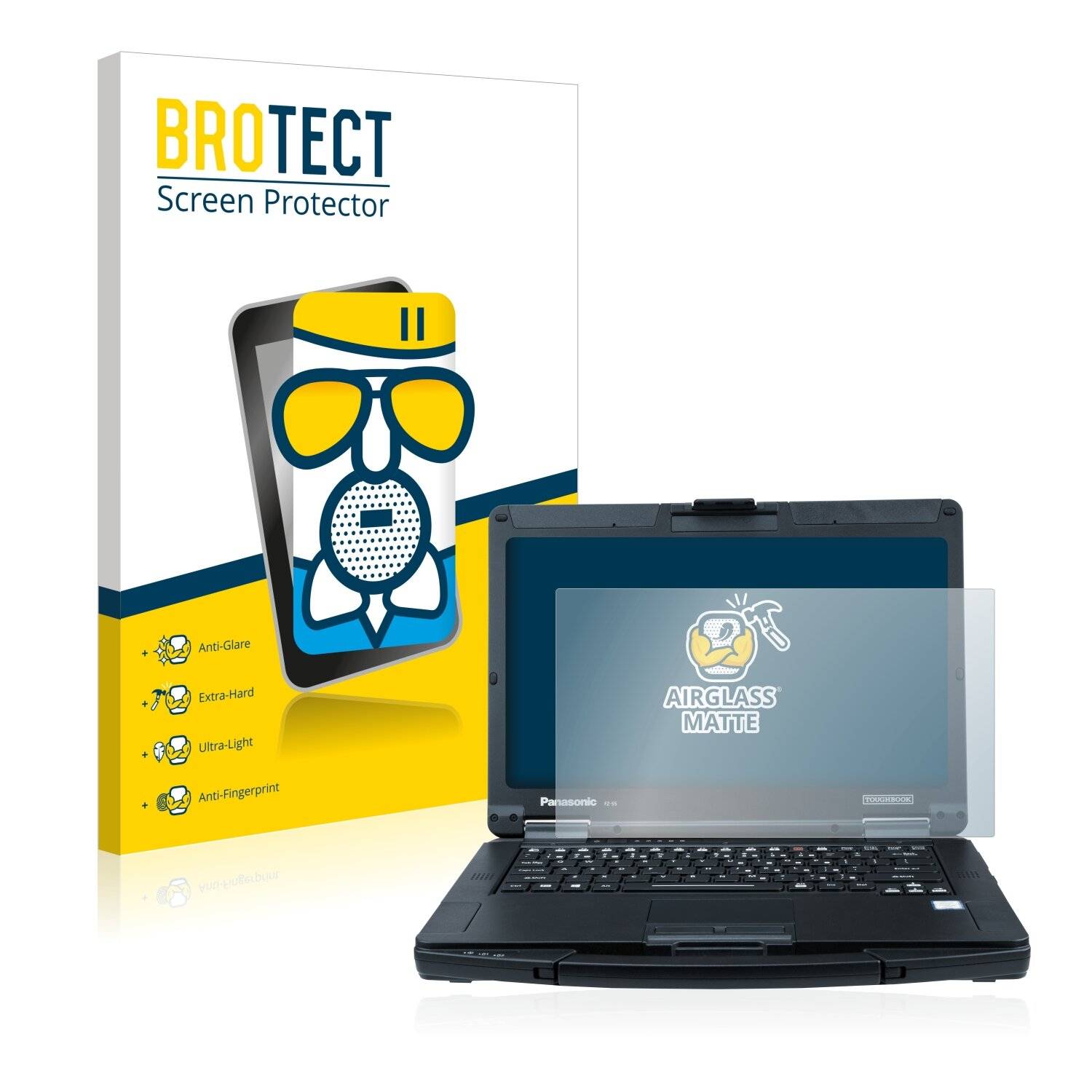 BROTECT AirGlass Matte Schutzglas Folie für Panasonic Toughbook 55