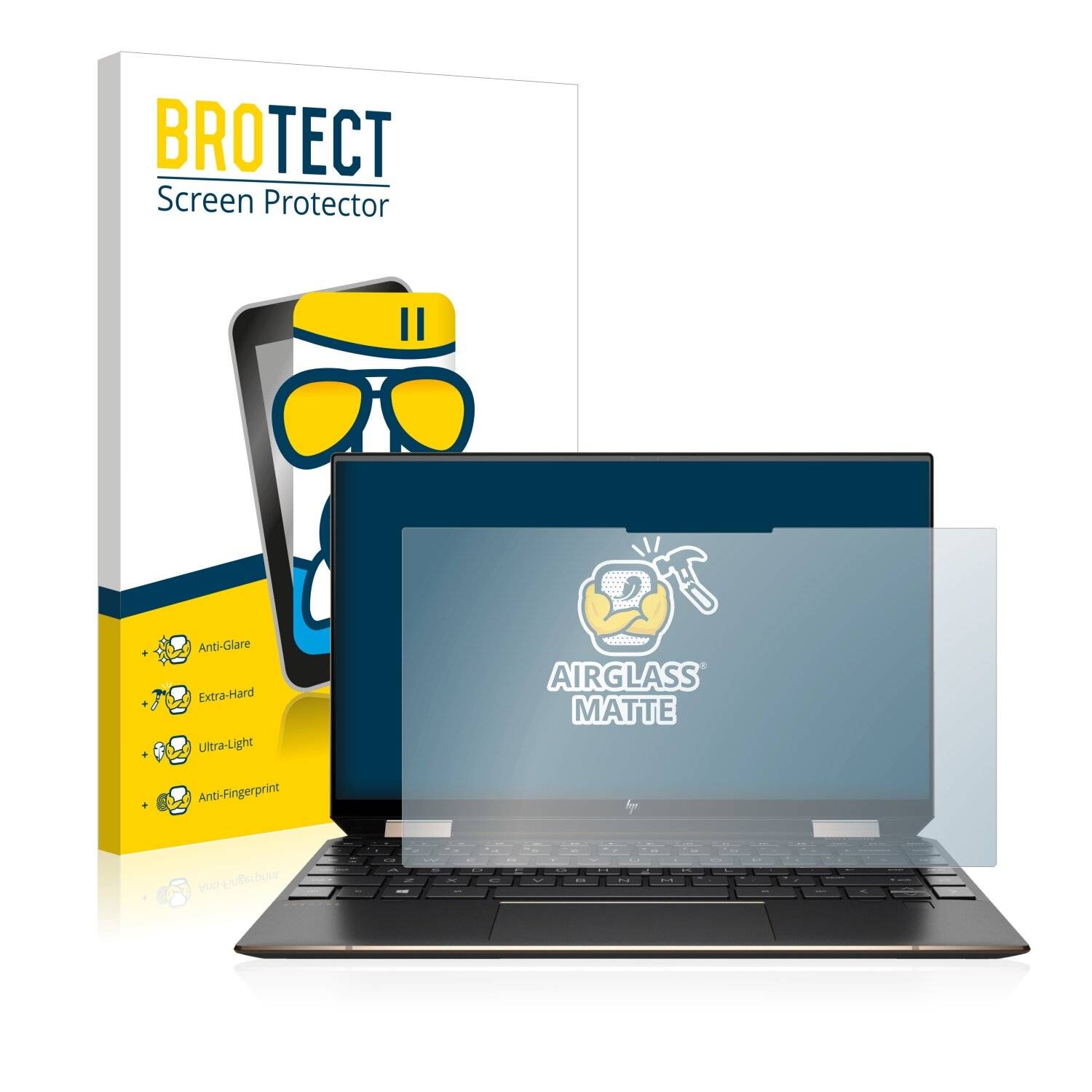 BROTECT AirGlass Matte Schutzglas Folie für HP Spectre x360