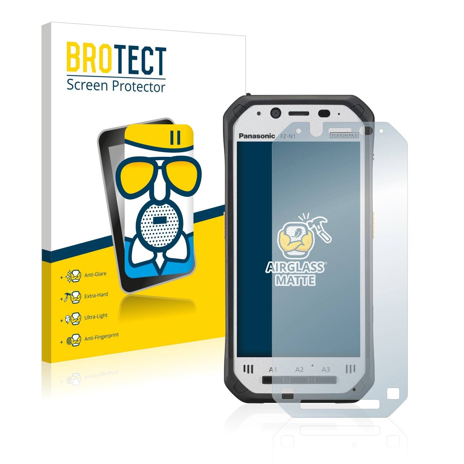 BROTECT AirGlass Matte Schutzglas Folie für Panasonic Toughbook