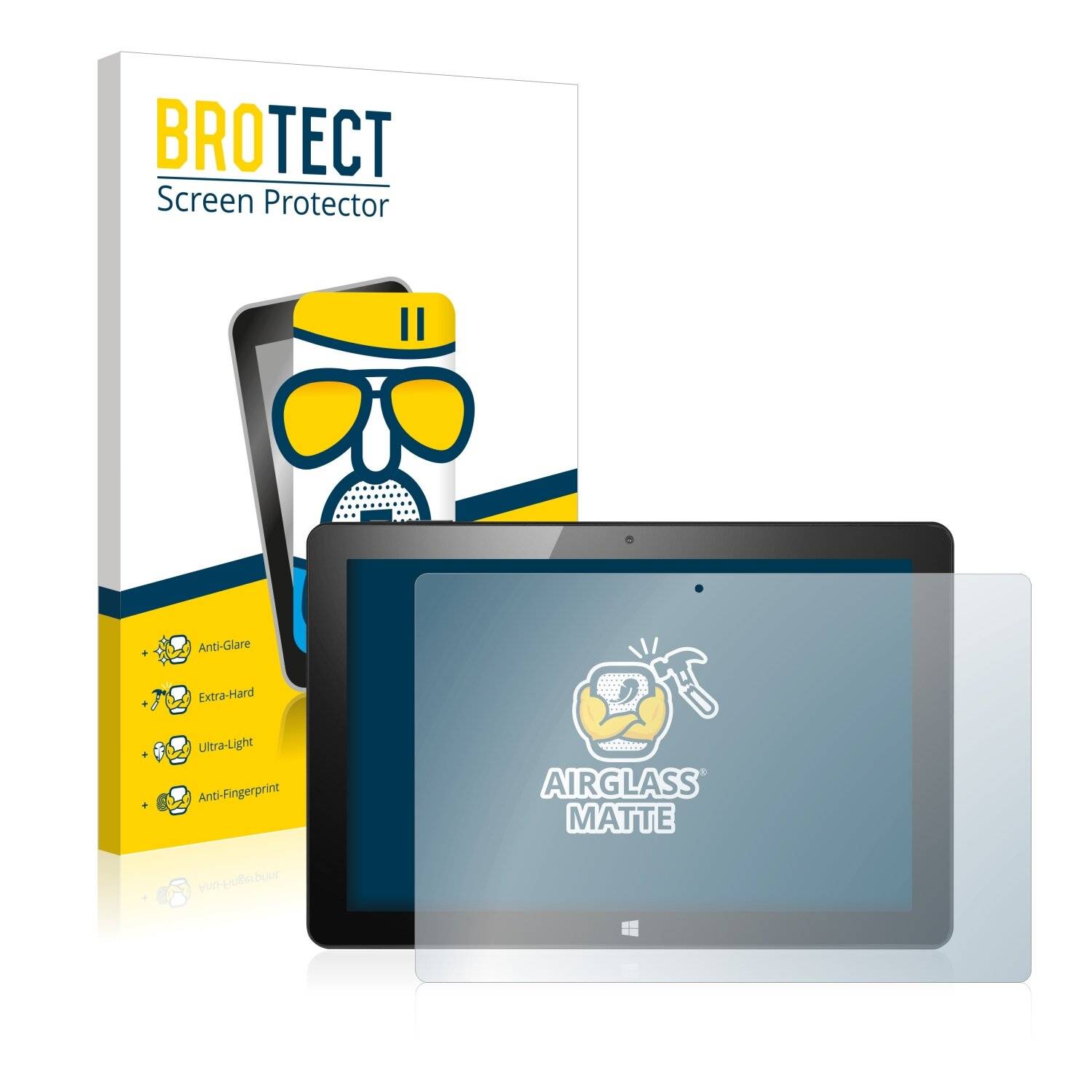 BROTECT AirGlass Matte Schutzglas Folie für CSL Panther Tab