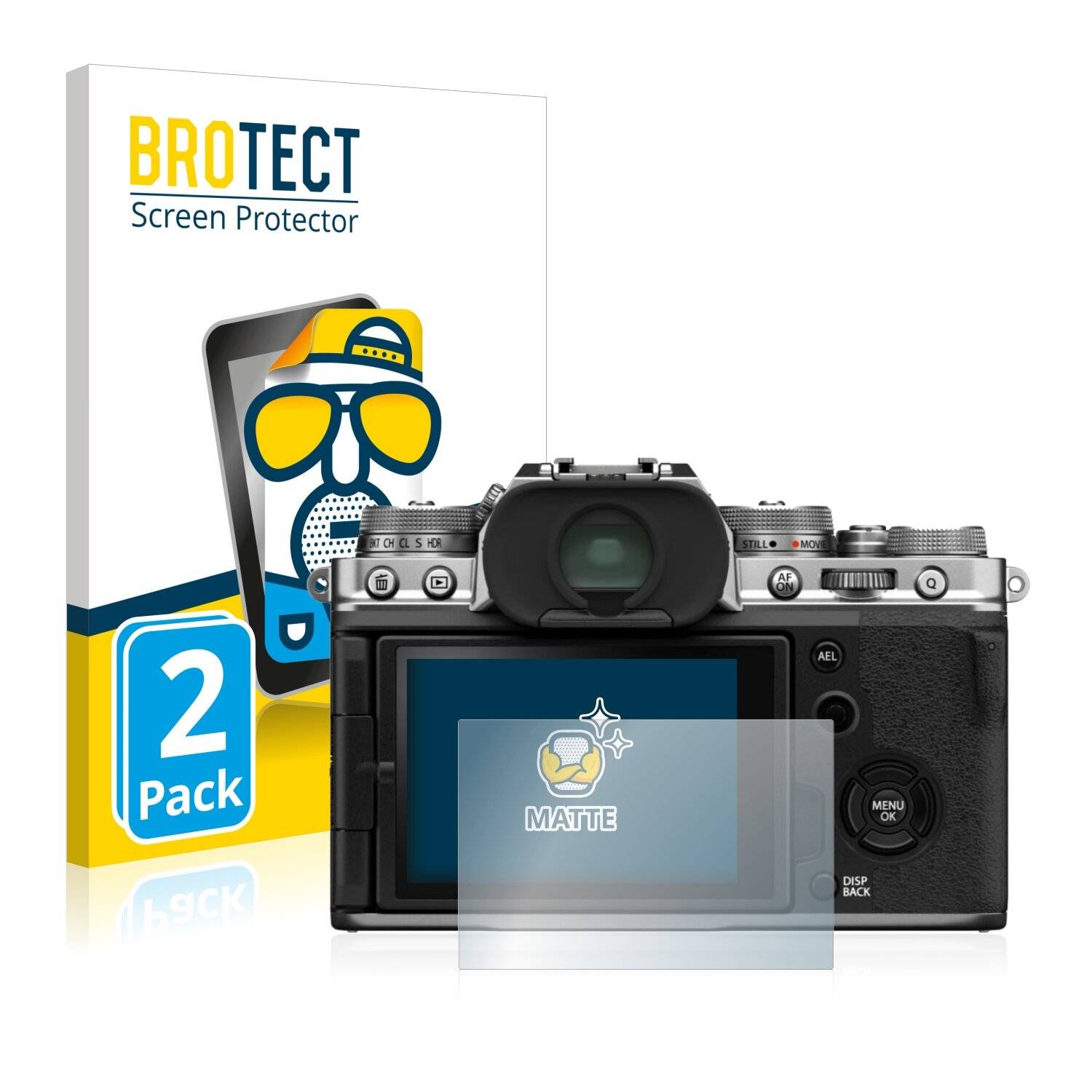 2x BROTECT Matte Displayschutzfolie für Fujifilm X-T4 - Entspiegelt,