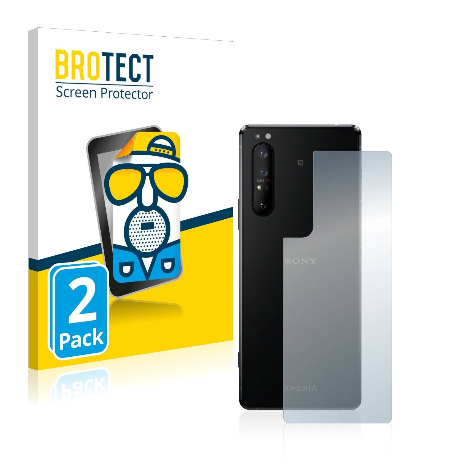2x BROTECT Matte Displayschutzfolie für Sony Xperia 1 II (Rückseite) - Entspiegelt,