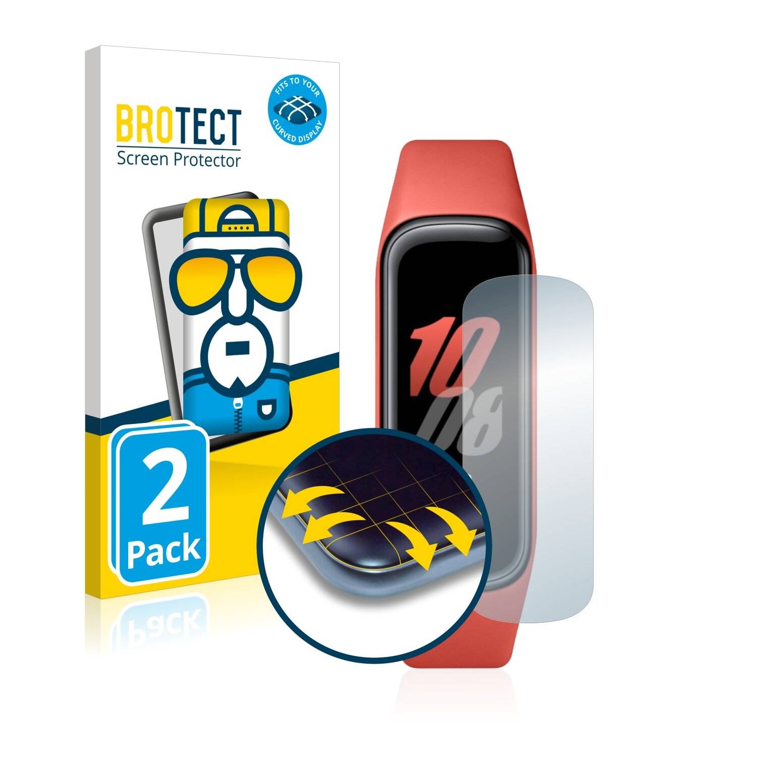 2x BROTECT Flex Full-Cover Displayschutzfolie für Samsung Galaxy