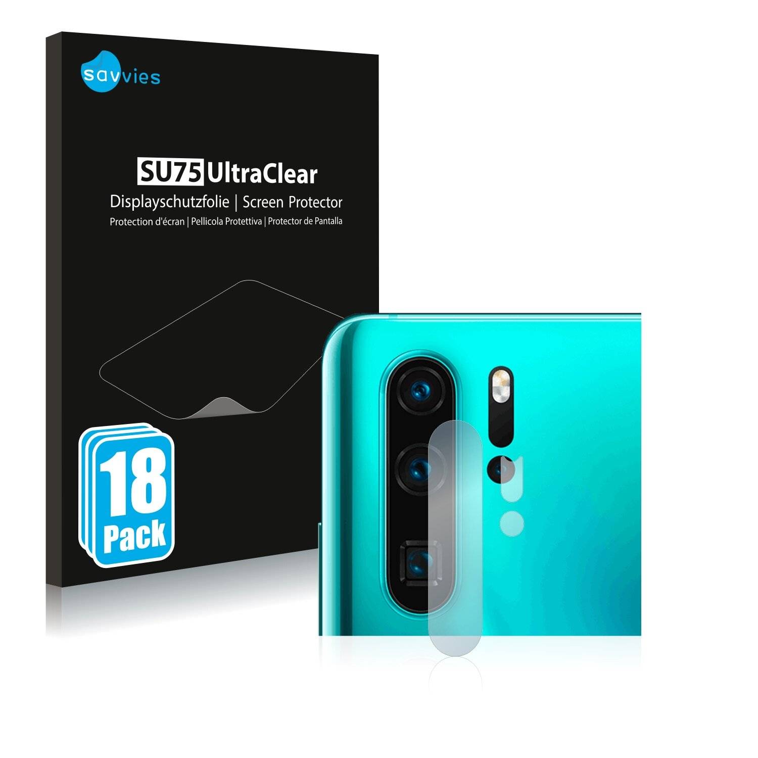 18x Savvies SU75 Displayschutzfolie für Huawei P30 Pro New Edition (NUR