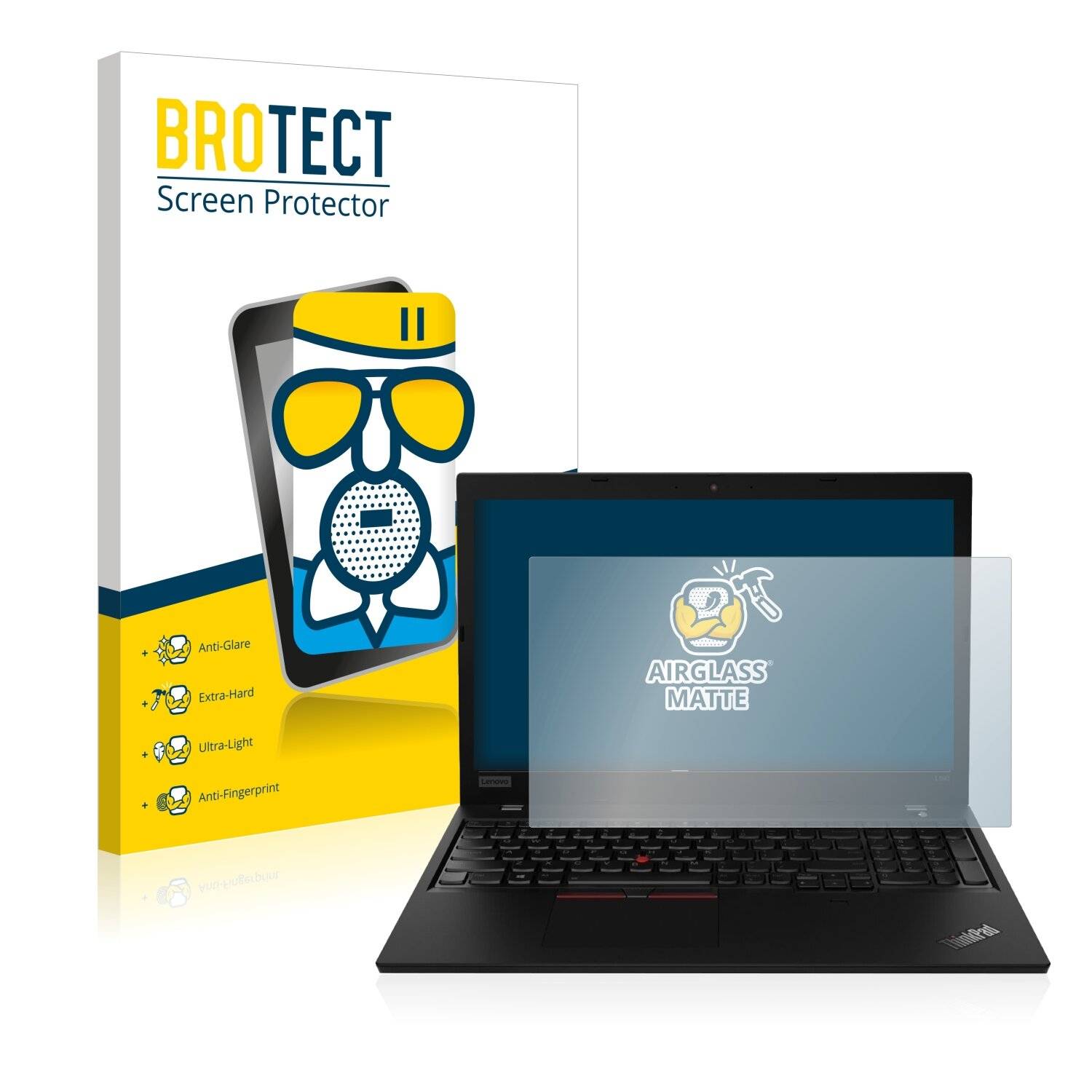BROTECT AirGlass Matte Schutzglas Folie für Lenovo ThinkPad