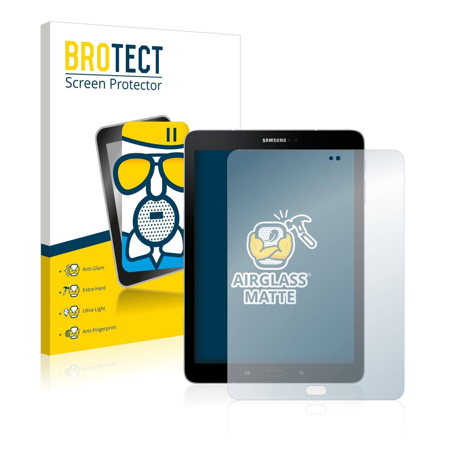 BROTECT AirGlass Matte Schutzglas Folie für Samsung Galaxy Tab S3