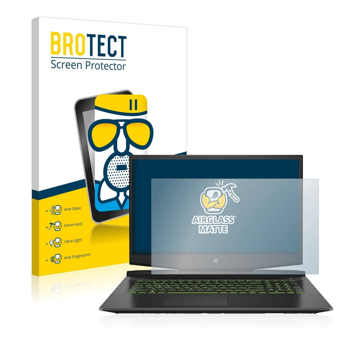BROTECT AirGlass Matte Schutzglas Folie für HP Pavilion