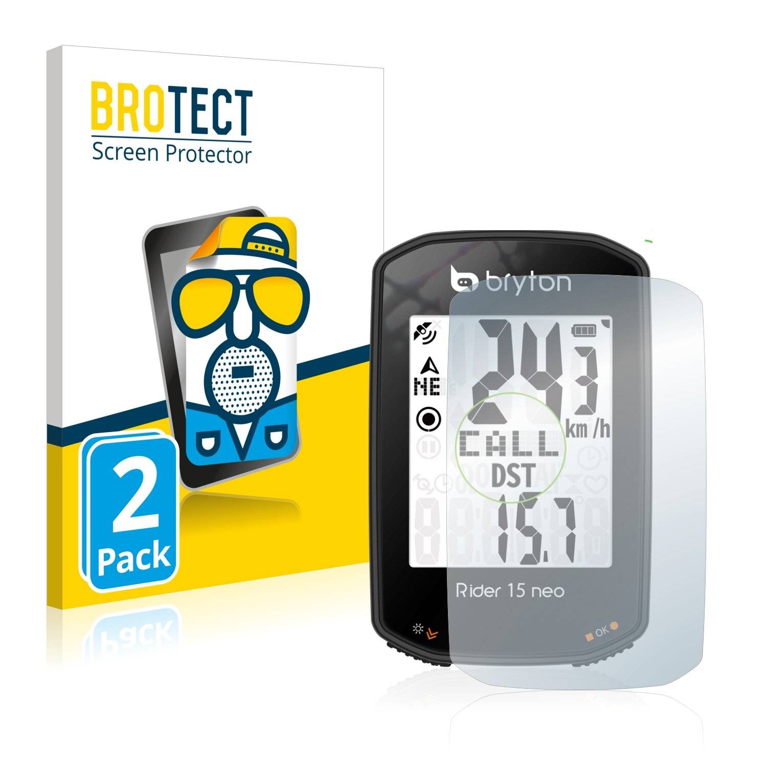 2x BROTECT Matte Displayschutzfolie für Bryton Rider 15 neo - Entspiegelt,