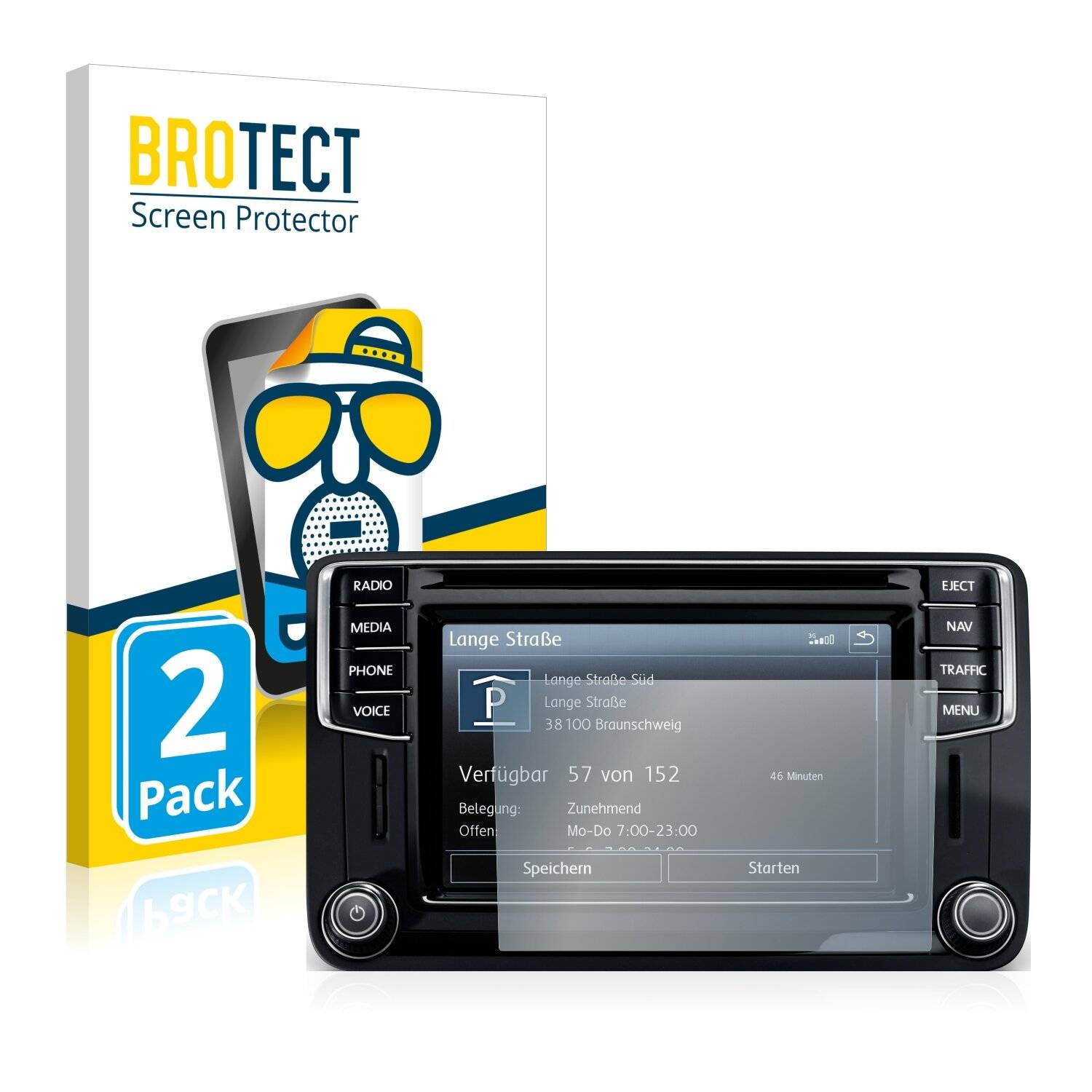 2x BROTECT Matte Displayschutzfolie für Volkswagen California 2015 Discover Media 6.5 2015 -