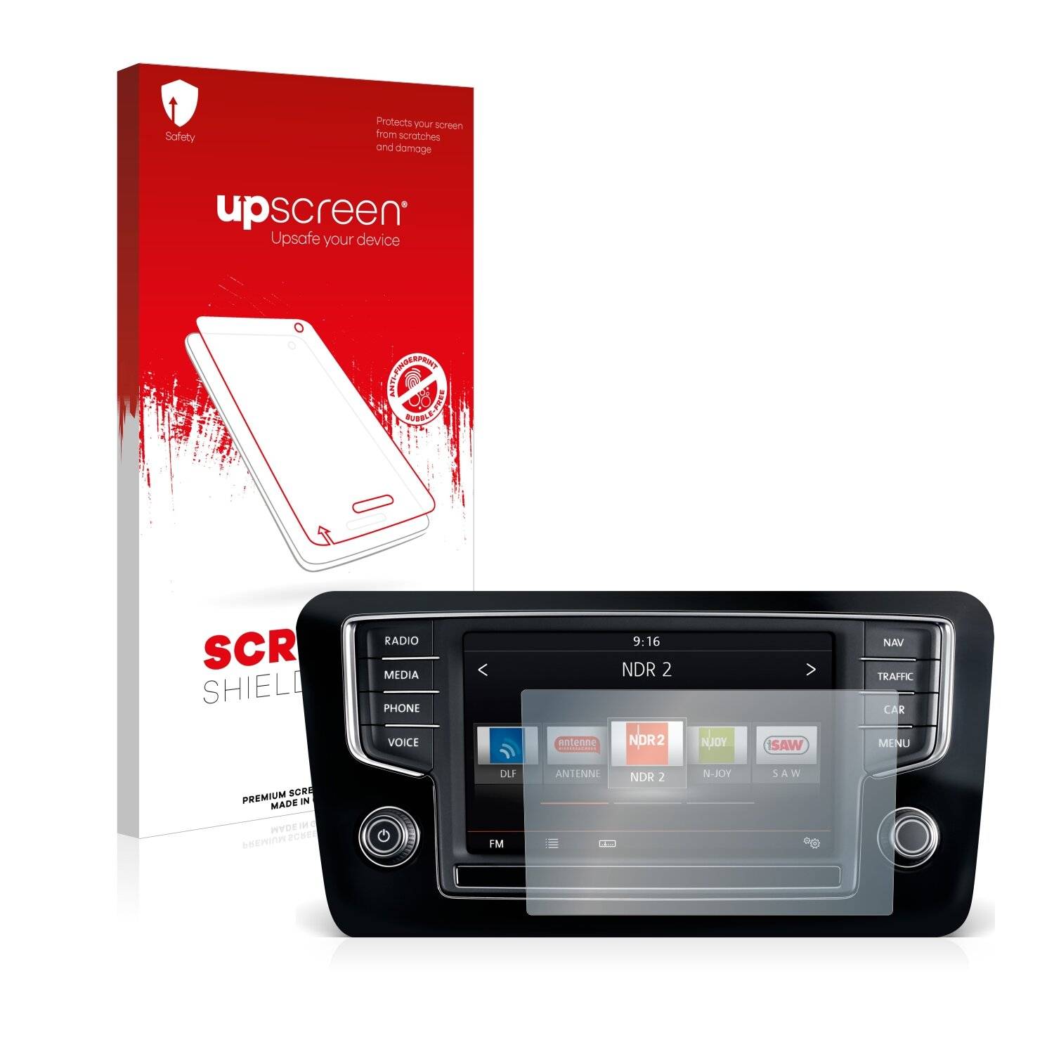upscreen Scratch Shield Clear Premium Displayschutzfolie für Volkswagen Multivan 2015