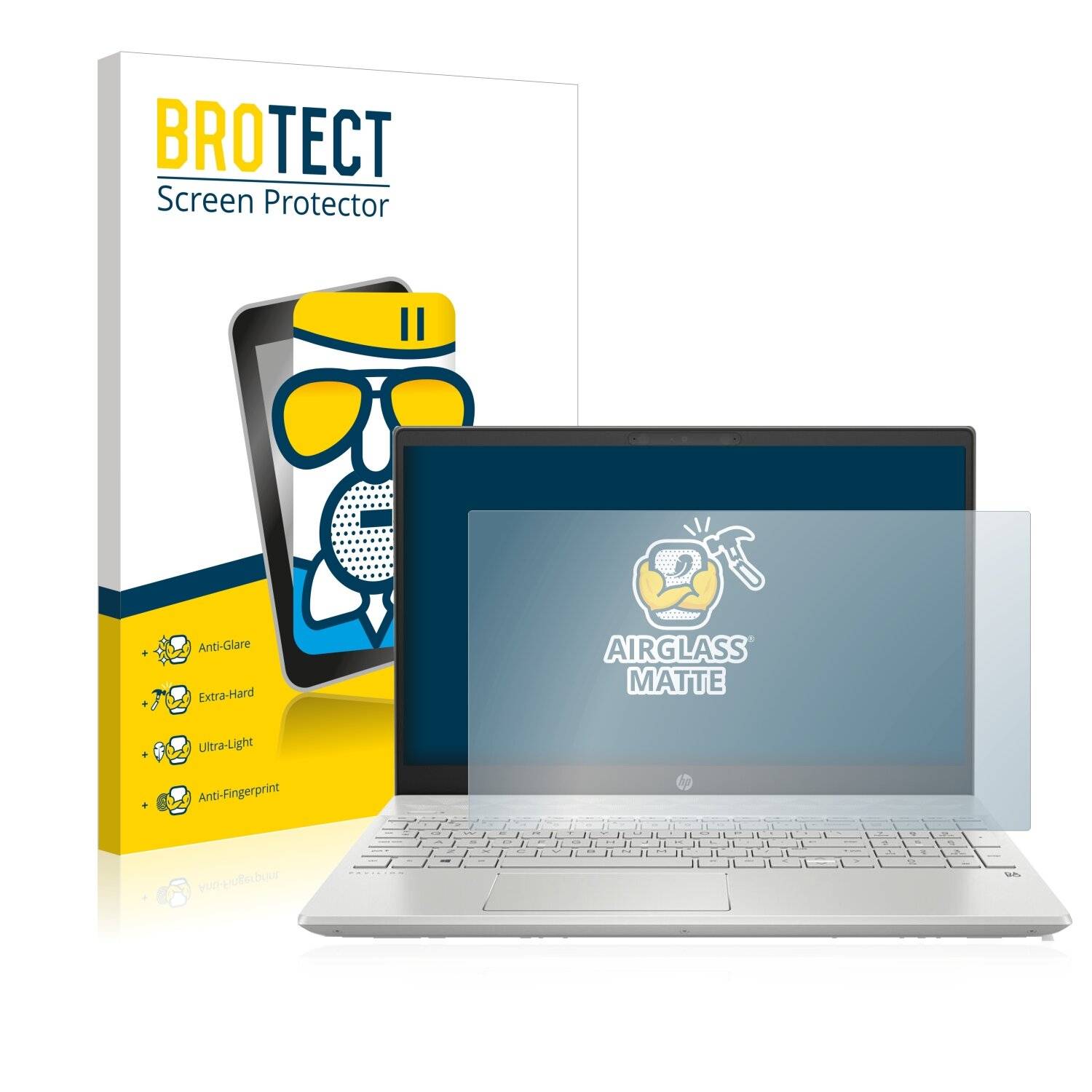 BROTECT AirGlass Matte Schutzglas Folie für HP Pavilion