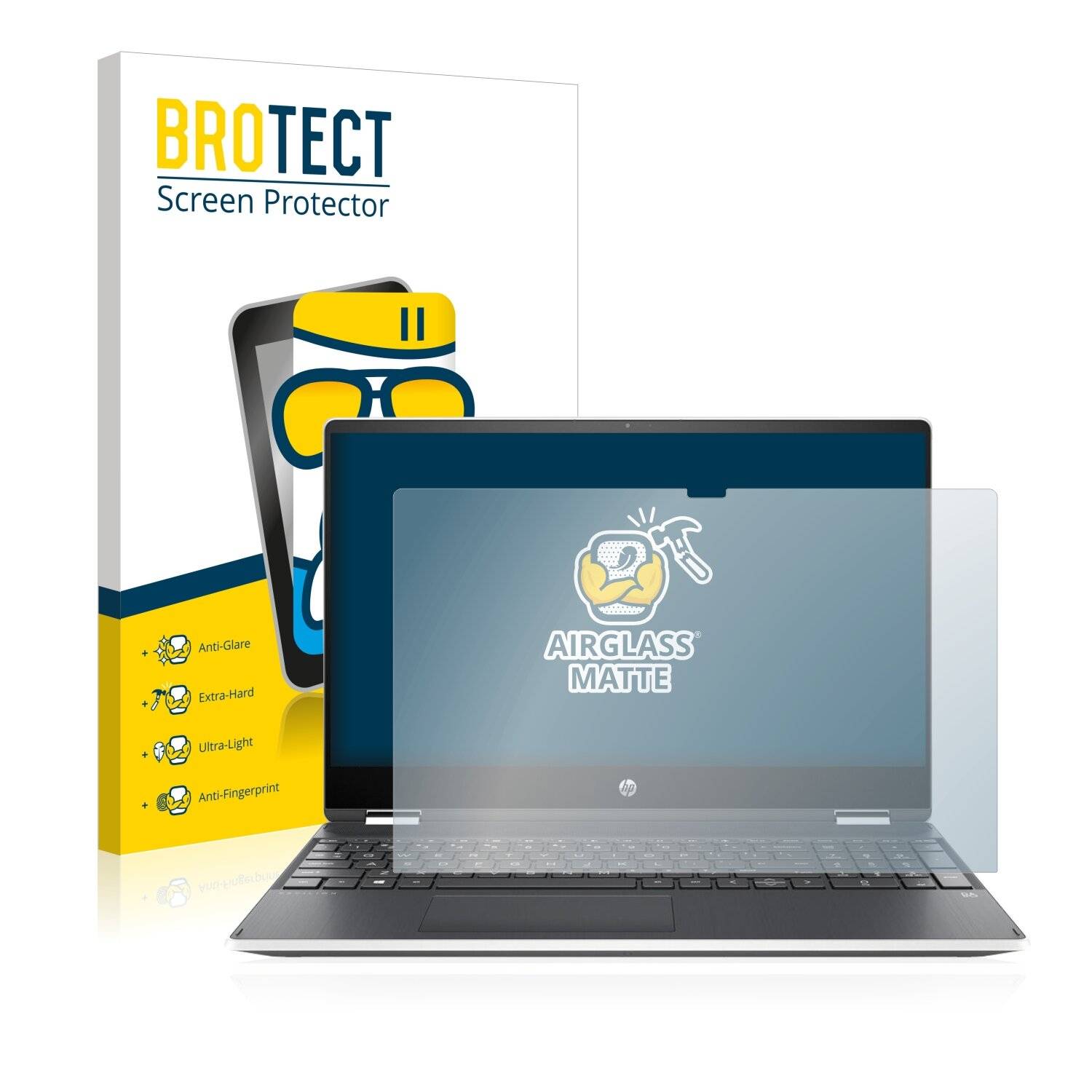 BROTECT AirGlass Matte Schutzglas Folie für HP Pavilion x360