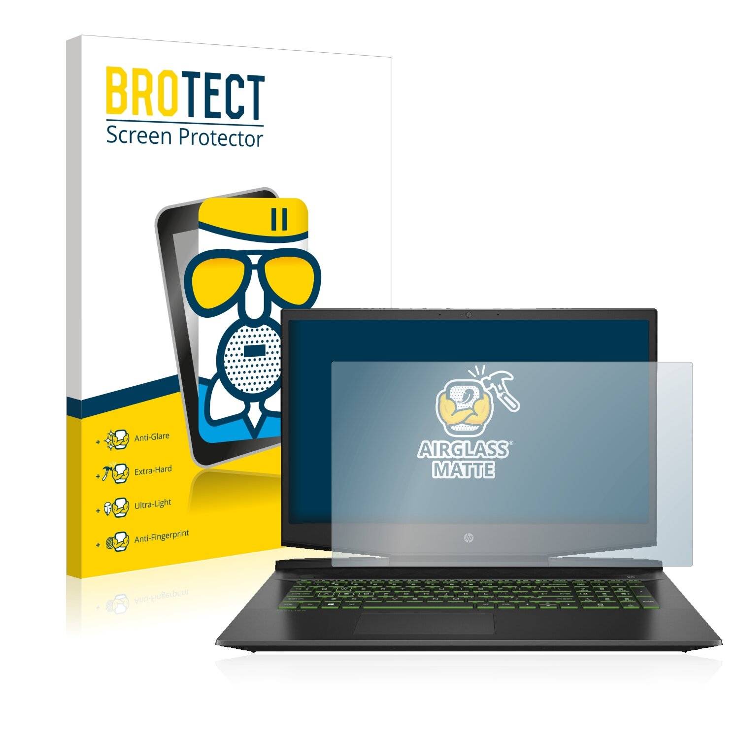 BROTECT AirGlass Matte Schutzglas Folie für HP Pavilion