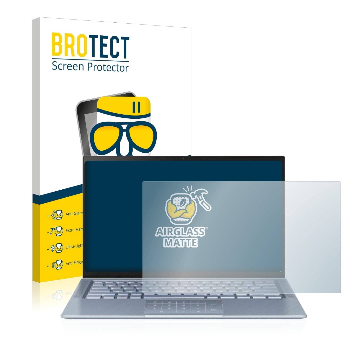 BROTECT AirGlass Matte Schutzglas Folie für Asus ZenBook 14