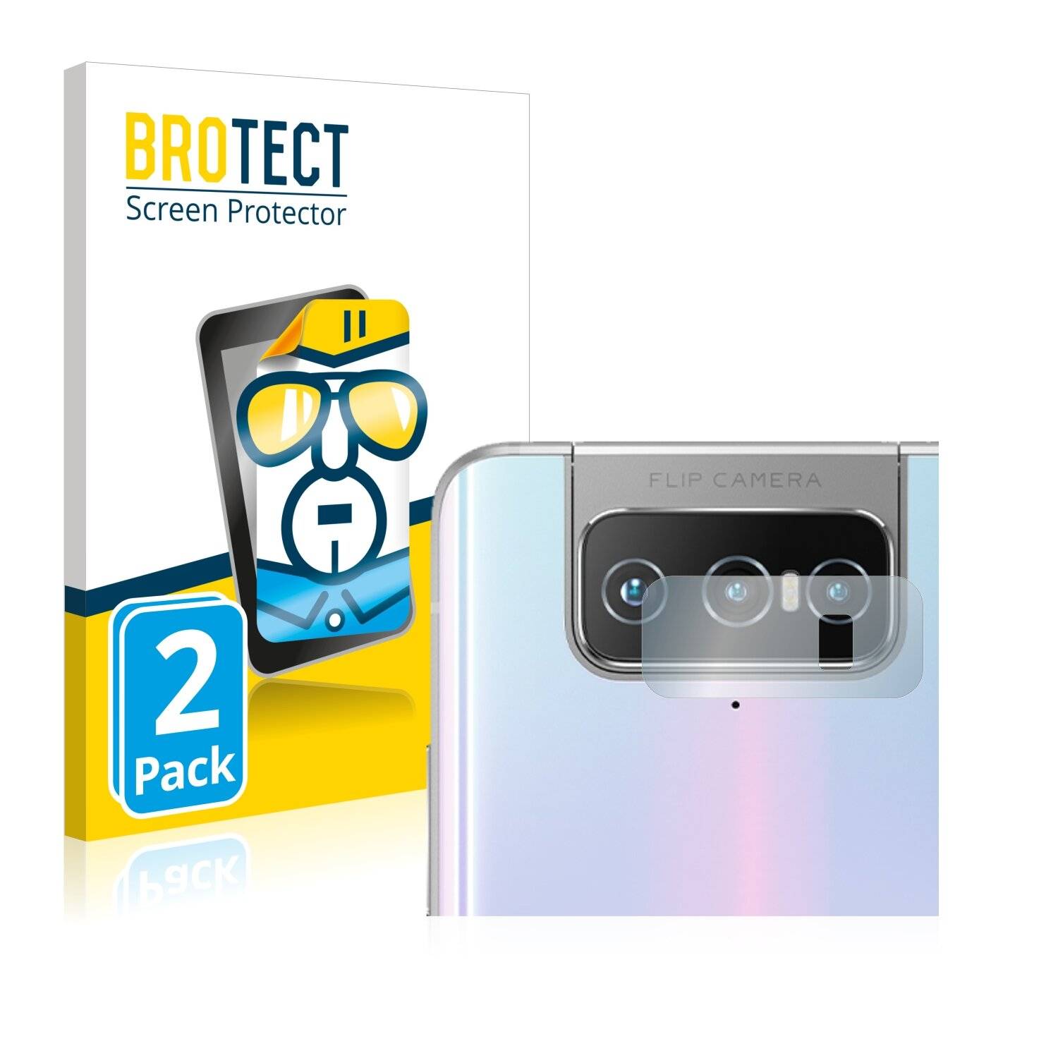 2x BROTECT HD-Clear Displayschutzfolie für Asus Zenfone 7 Pro ZS671KS (NUR