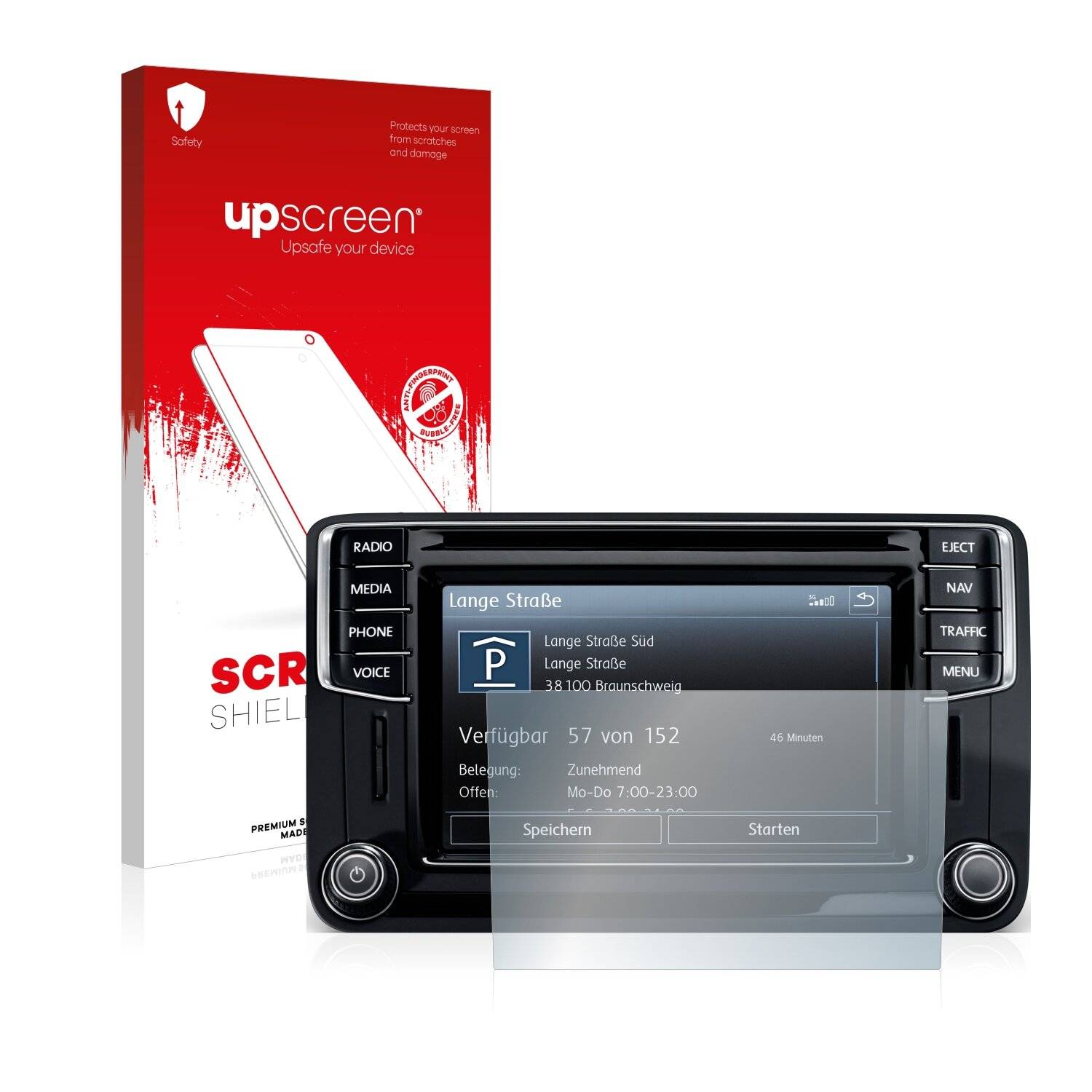 upscreen Scratch Shield Clear Premium Displayschutzfolie für Volkswagen Multivan 2015