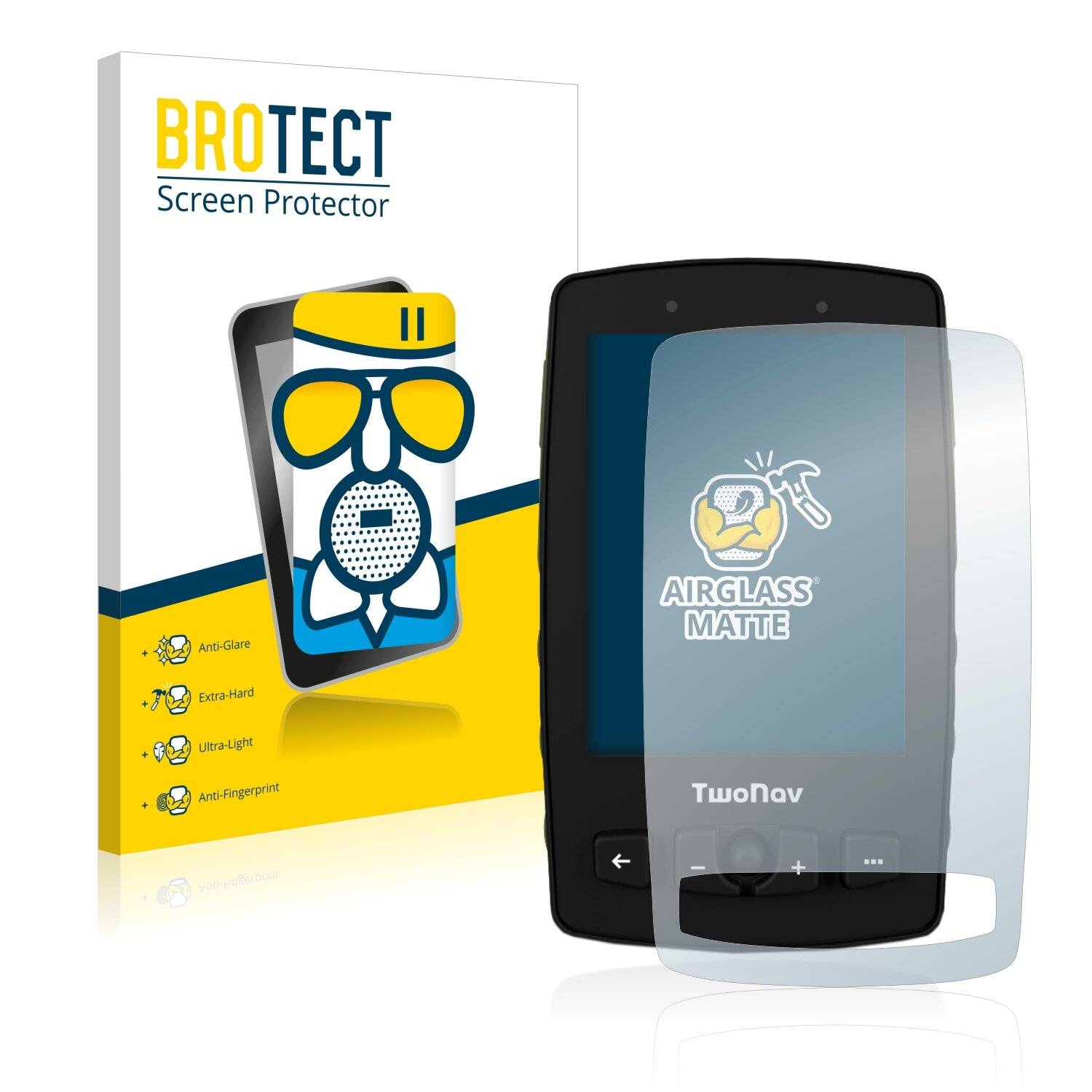 BROTECT AirGlass Matte Schutzglas Folie für TwoNav Aventura 2