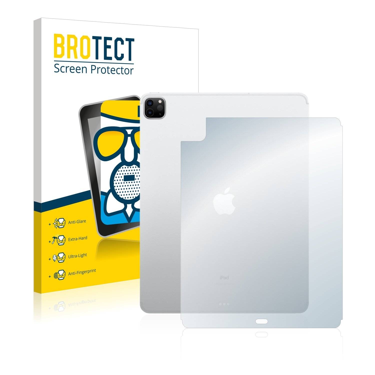 BROTECT AirGlass Matte Schutzglas Folie für Apple iPad Pro 12.9 WiFi 2020 (Rückseite, 4.