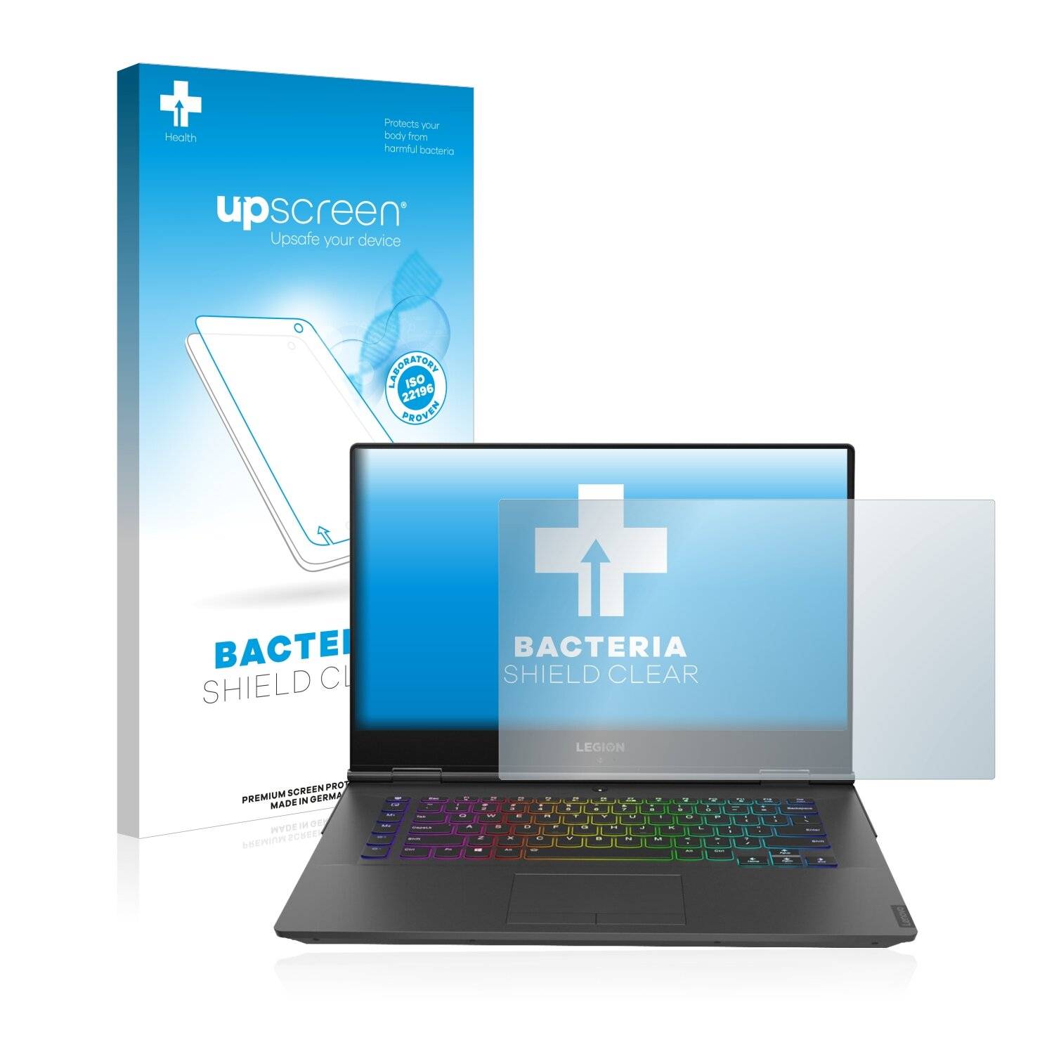 upscreen Bacteria Shield Clear Premium Antibakterielle Displayschutzfolie für Lenovo Legion