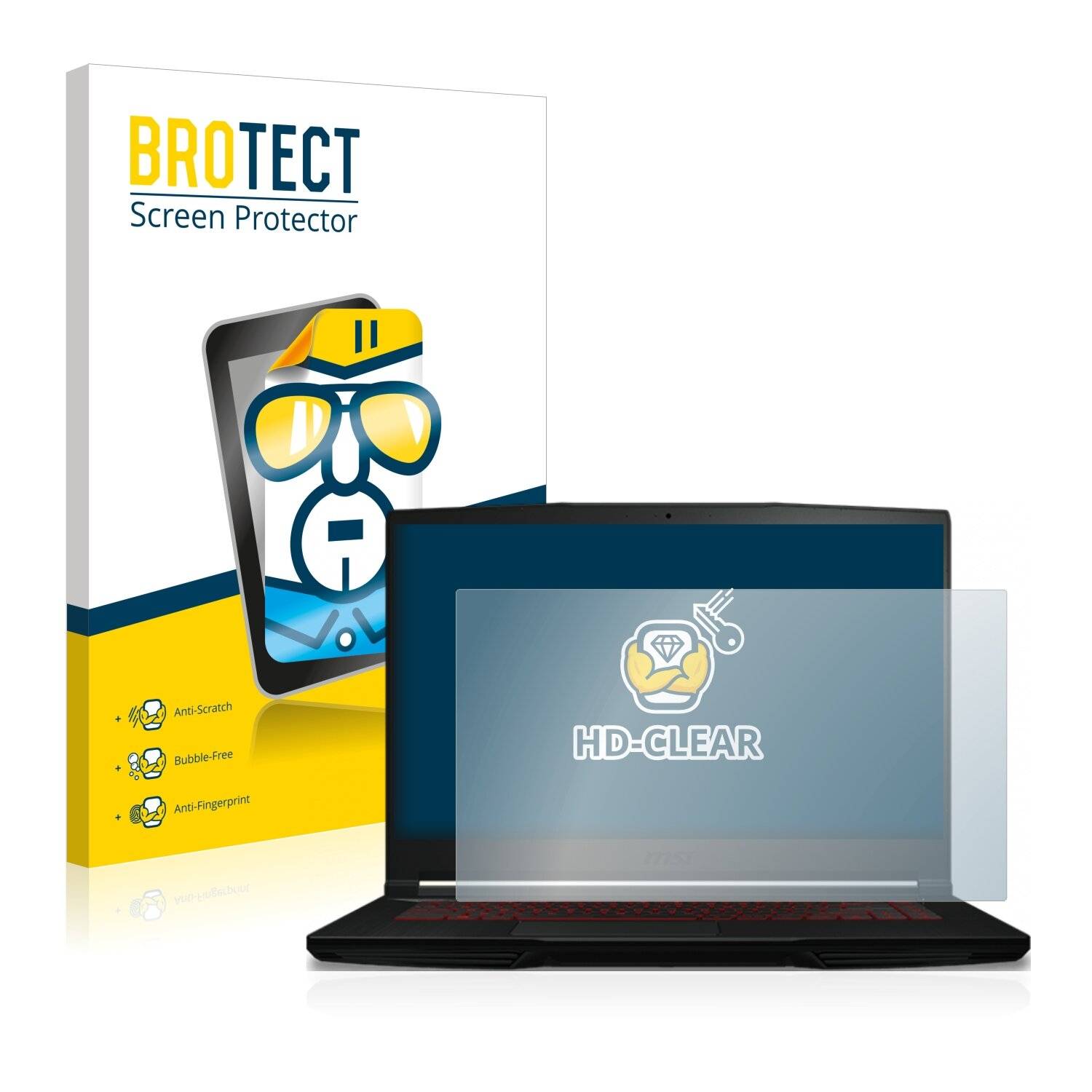 BROTECT HD-Clear Displayschutzfolie für MSI GF63 Thin