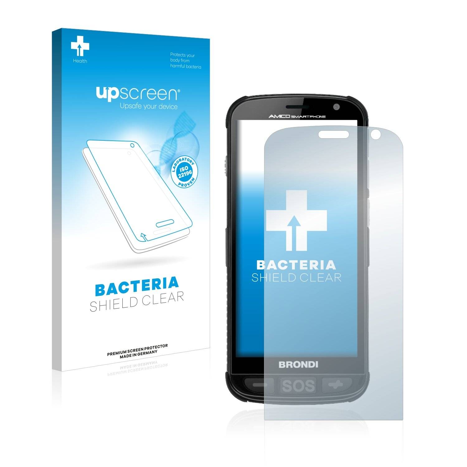 upscreen Bacteria Shield Clear Premium Antibakterielle Displayschutzfolie für Brondi