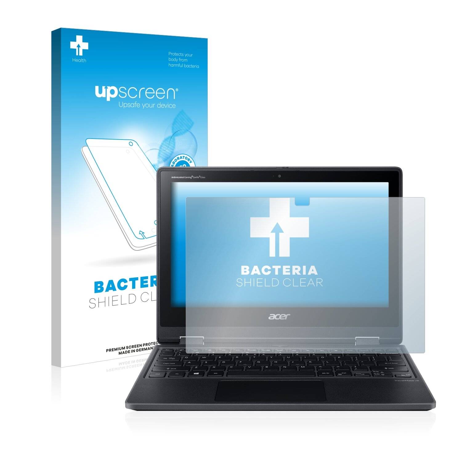 upscreen Bacteria Shield Clear Premium Antibakterielle Displayschutzfolie für Acer