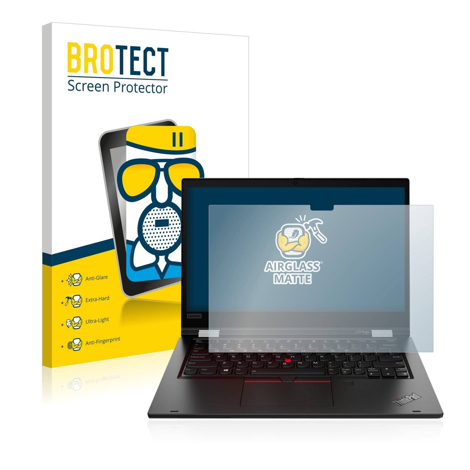 BROTECT AirGlass Matte Schutzglas Folie für Lenovo ThinkPad L13