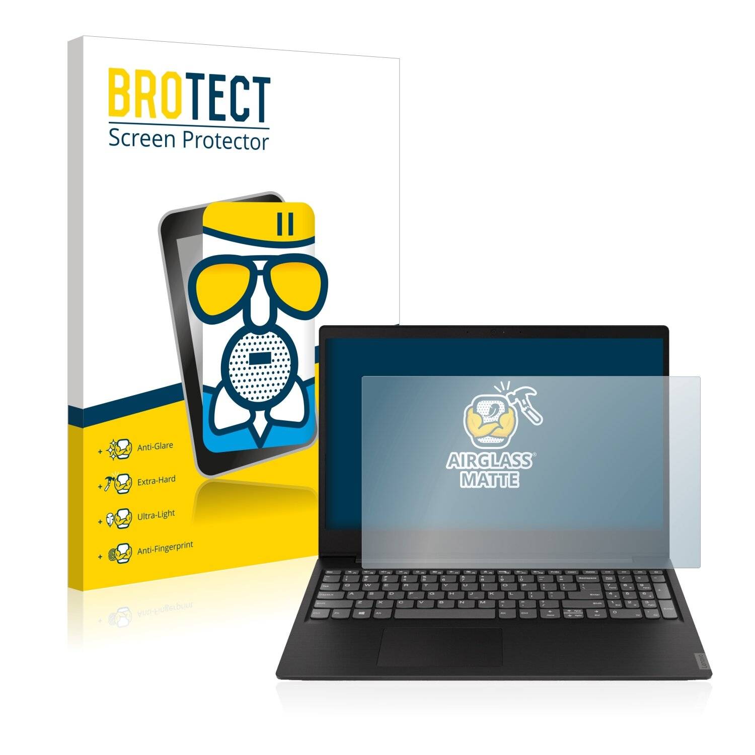 BROTECT AirGlass Matte Schutzglas Folie für Lenovo IdeaPad S145