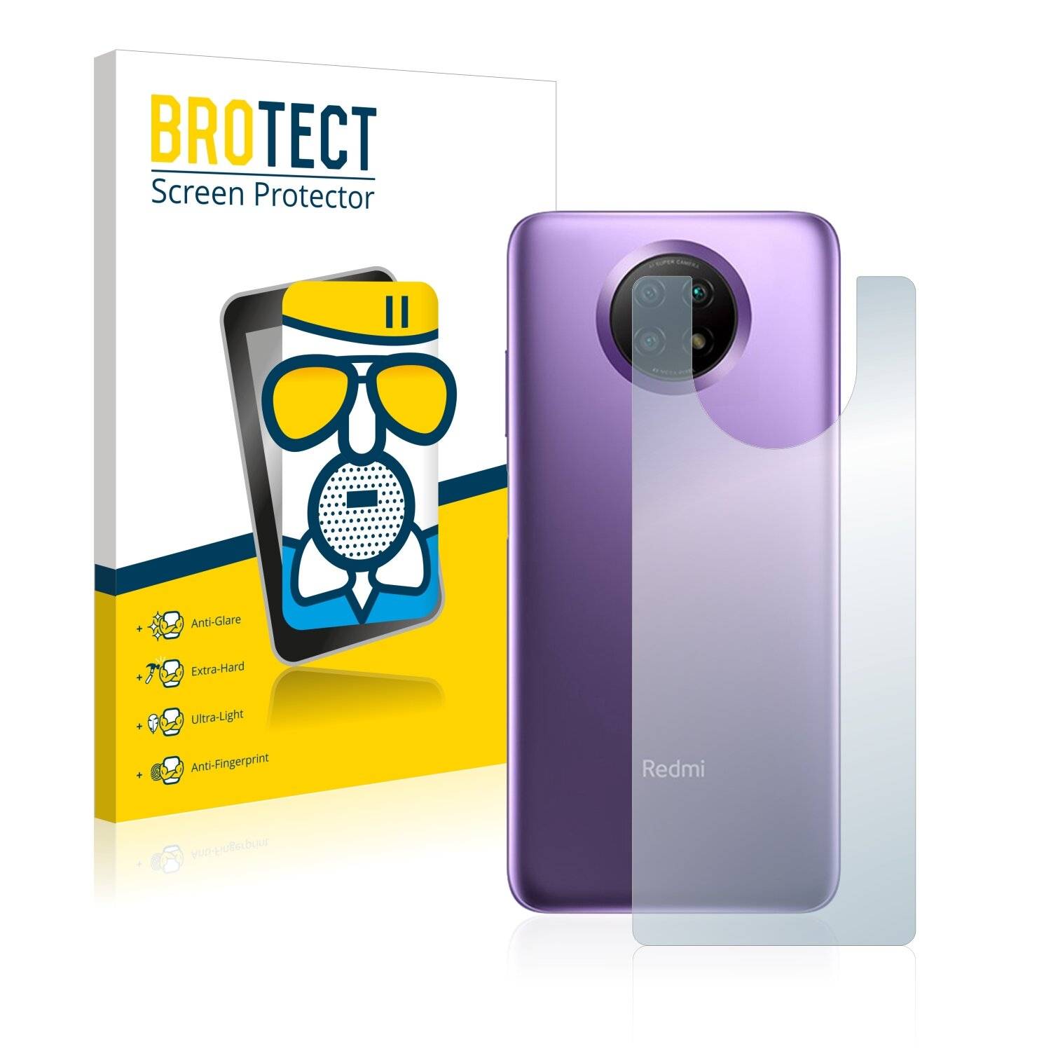 BROTECT AirGlass Matte Schutzglas Folie für Xiaomi Redmi Note 9 5G