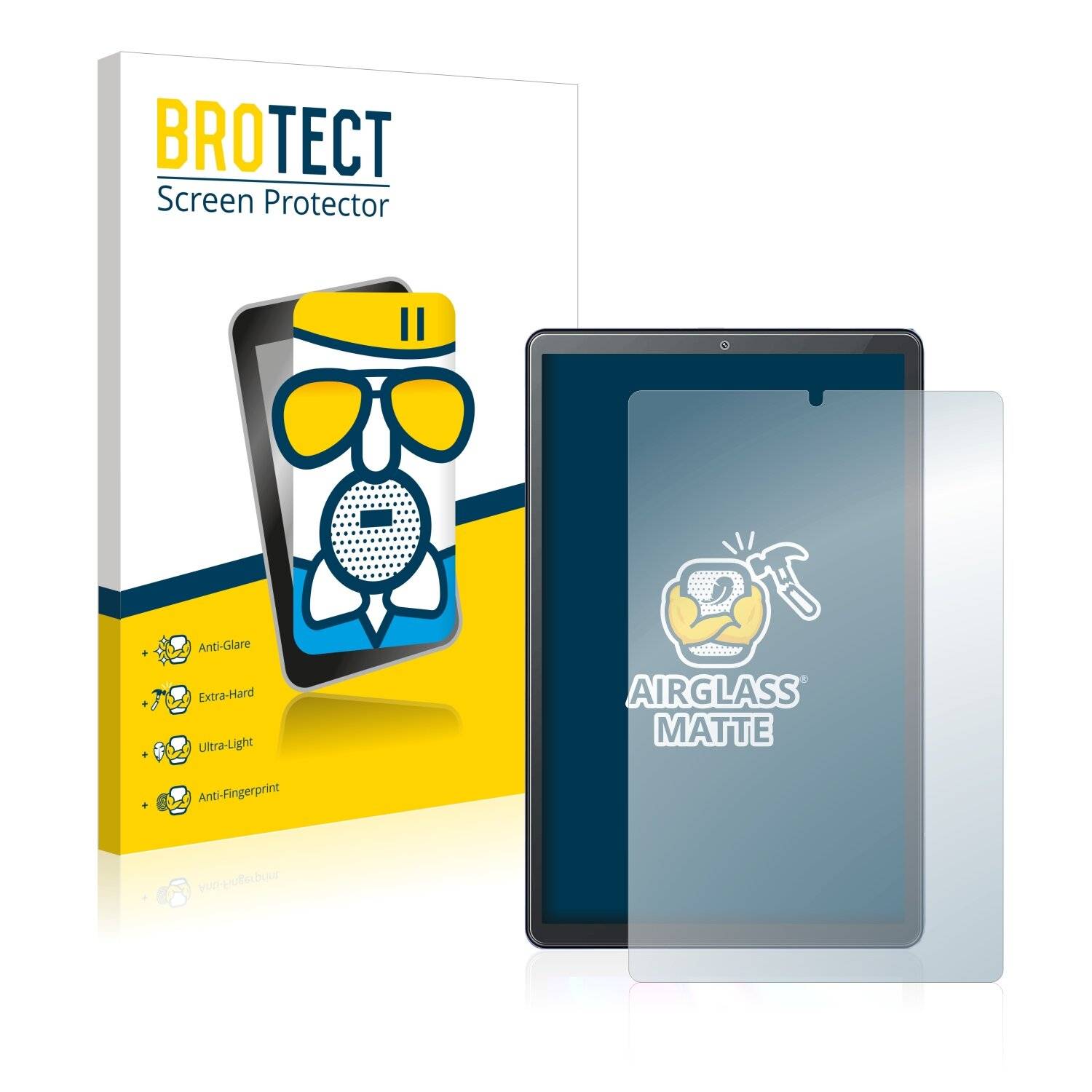 BROTECT AirGlass Matte Schutzglas Folie für Vankyo MatrixPad