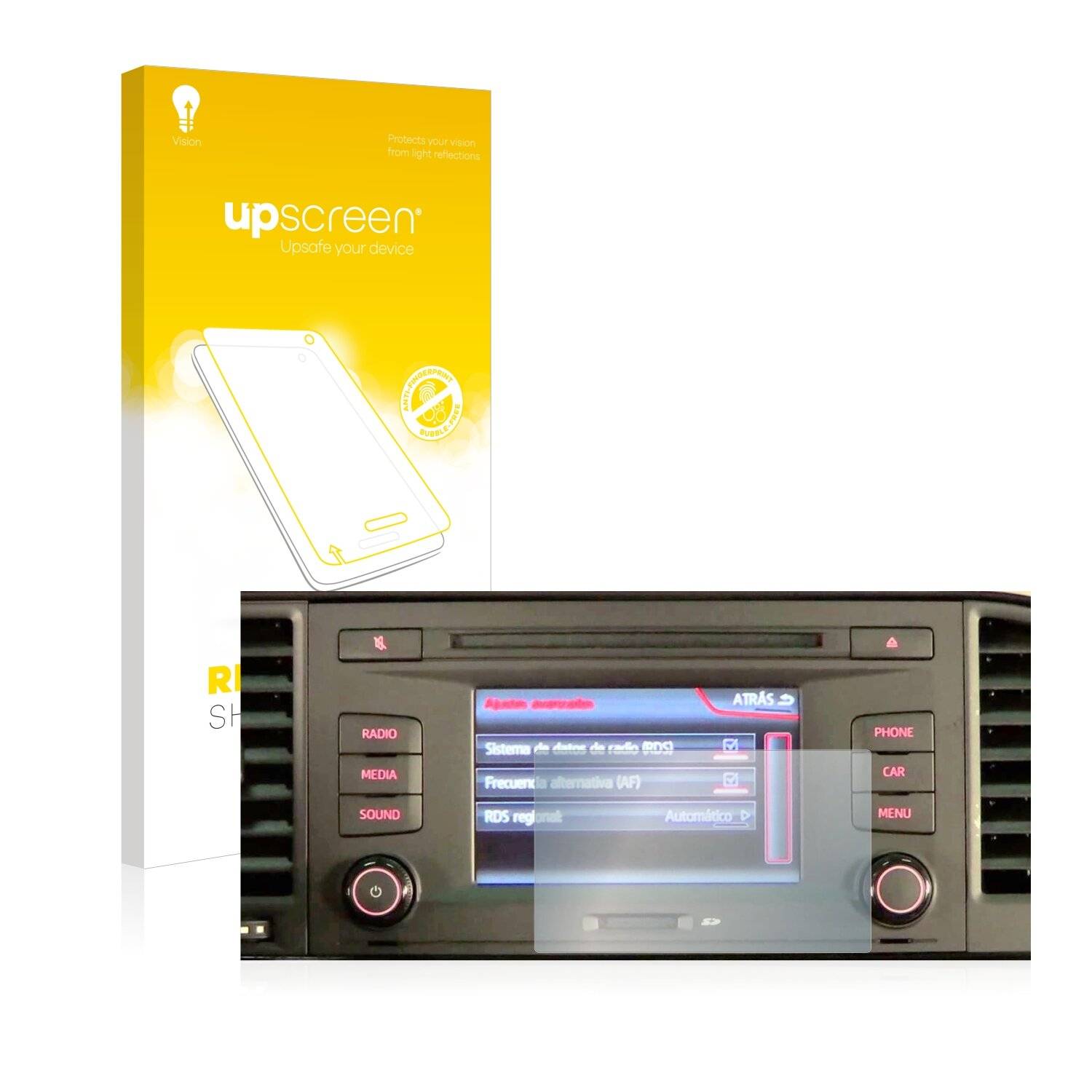 upscreen Reflection Shield Matte Premium Displayschutzfolie für Seat Arona 2017-2020 Media