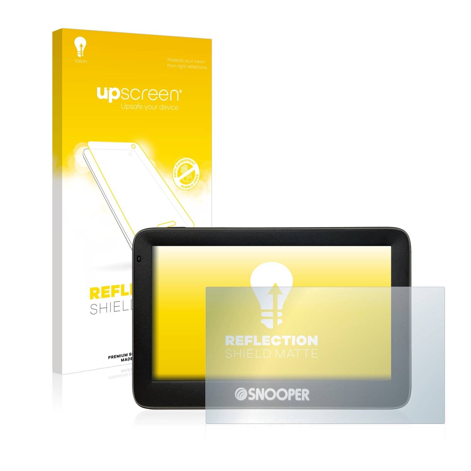 upscreen Reflection Shield Matte Premium Displayschutzfolie für Snooper Truckmate Pro