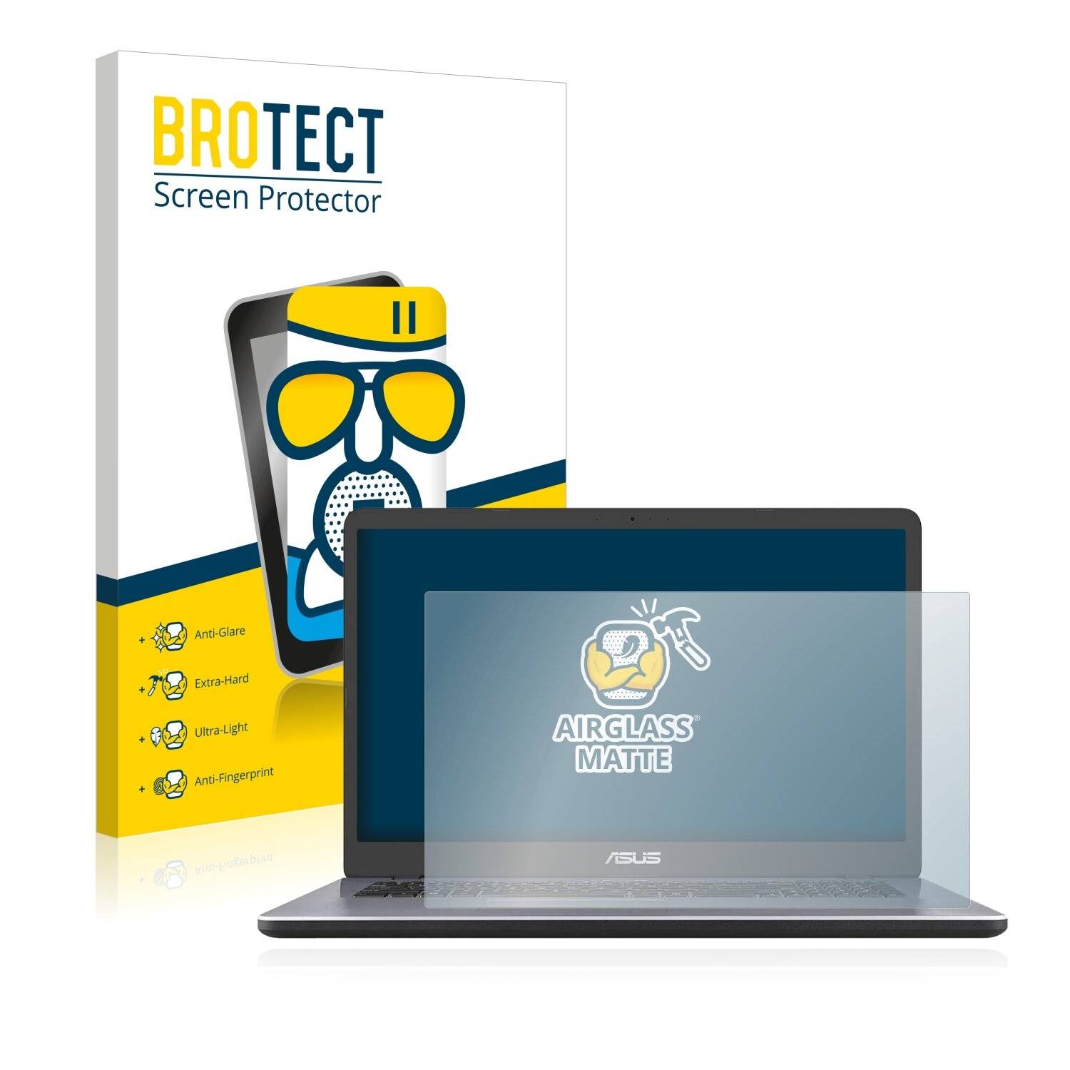 BROTECT AirGlass Matte Schutzglas Folie für Asus VivoBook