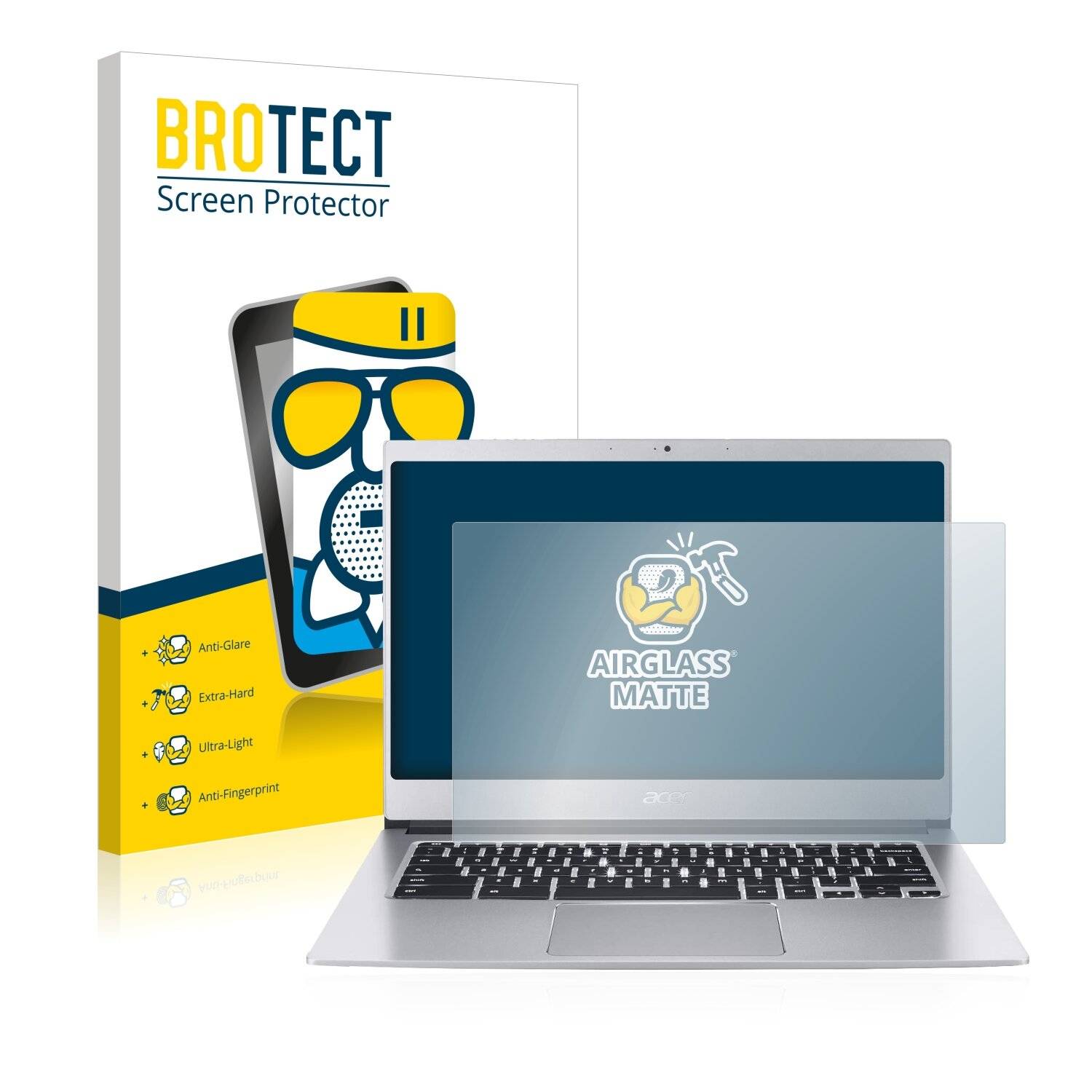 BROTECT AirGlass Matte Schutzglas Folie für Acer Chromebook