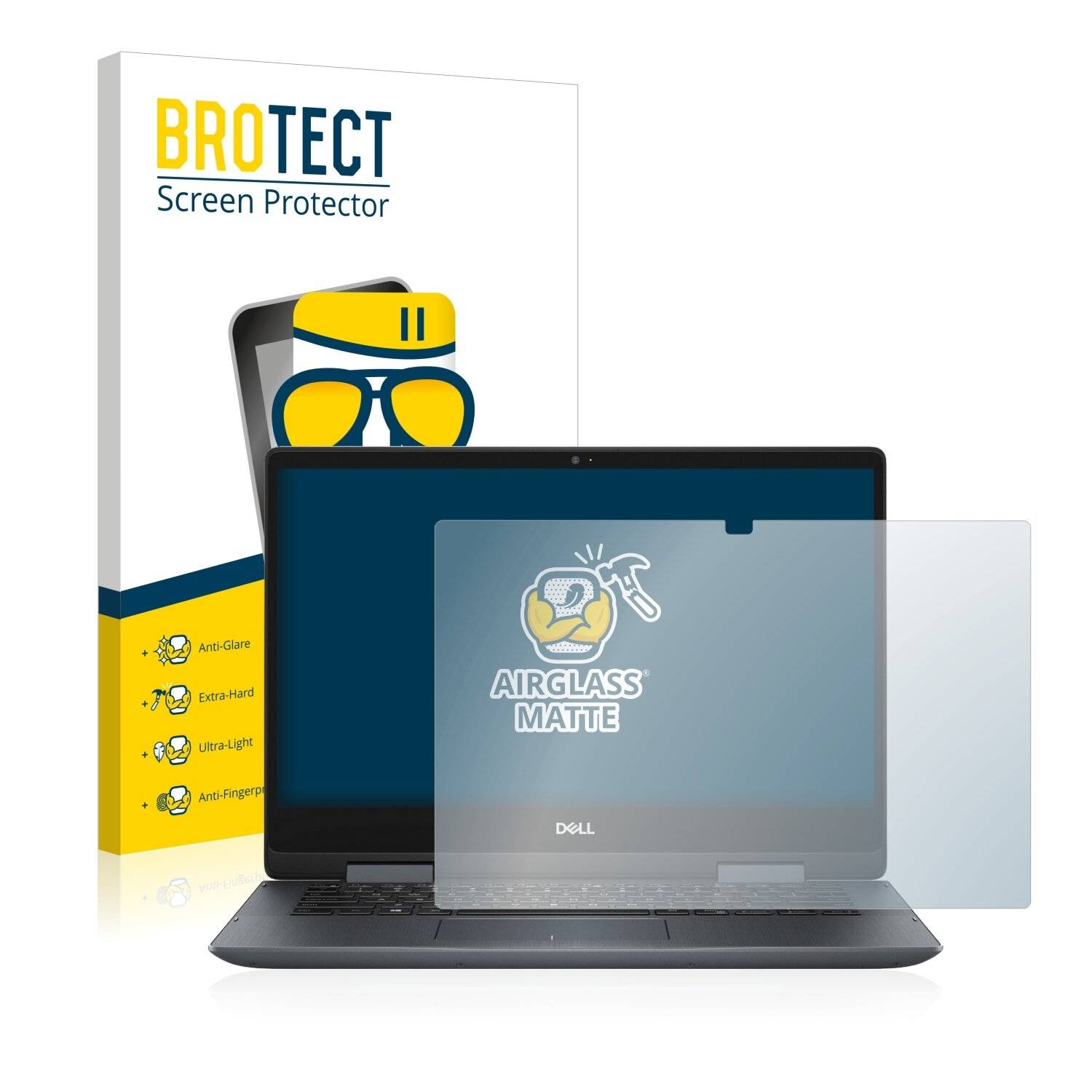 BROTECT AirGlass Matte Schutzglas Folie für Dell Inspiron 14